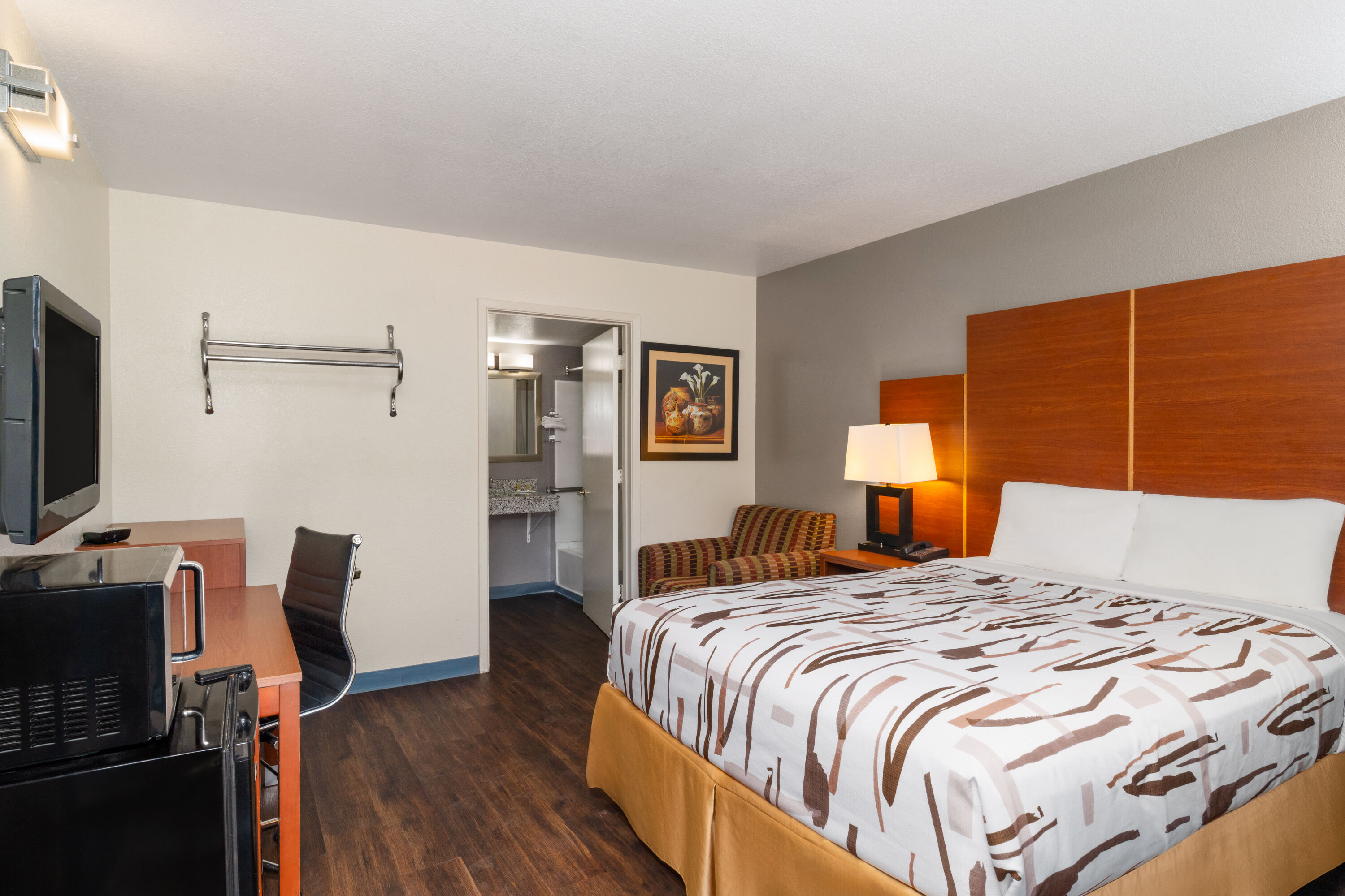 Guest room at the Travelodge by Wyndham Albuquerque West in Albuquerque, New Mexico