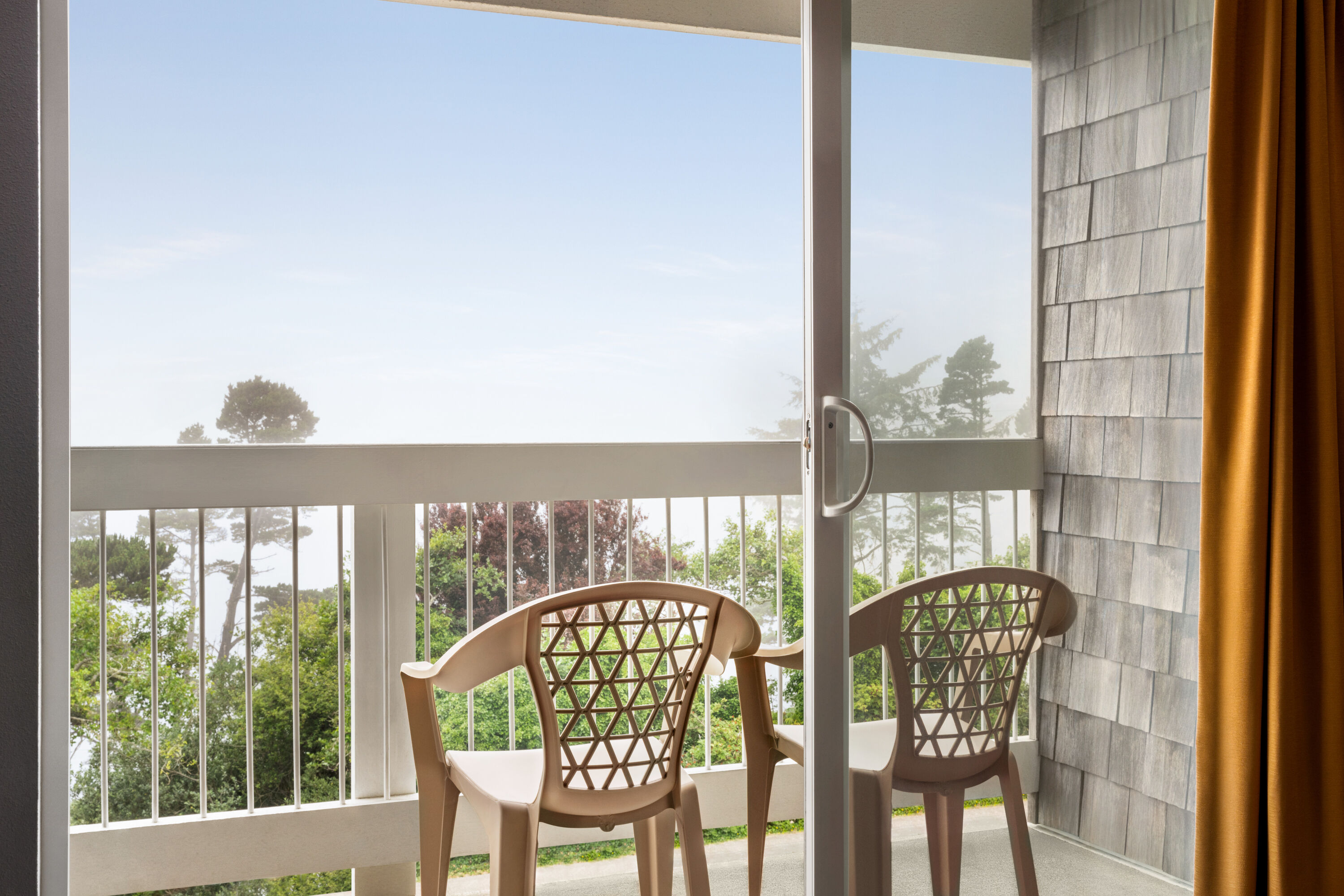 Guest room at the Travelodge by Wyndham Depoe Bay in Depoe Bay, Oregon