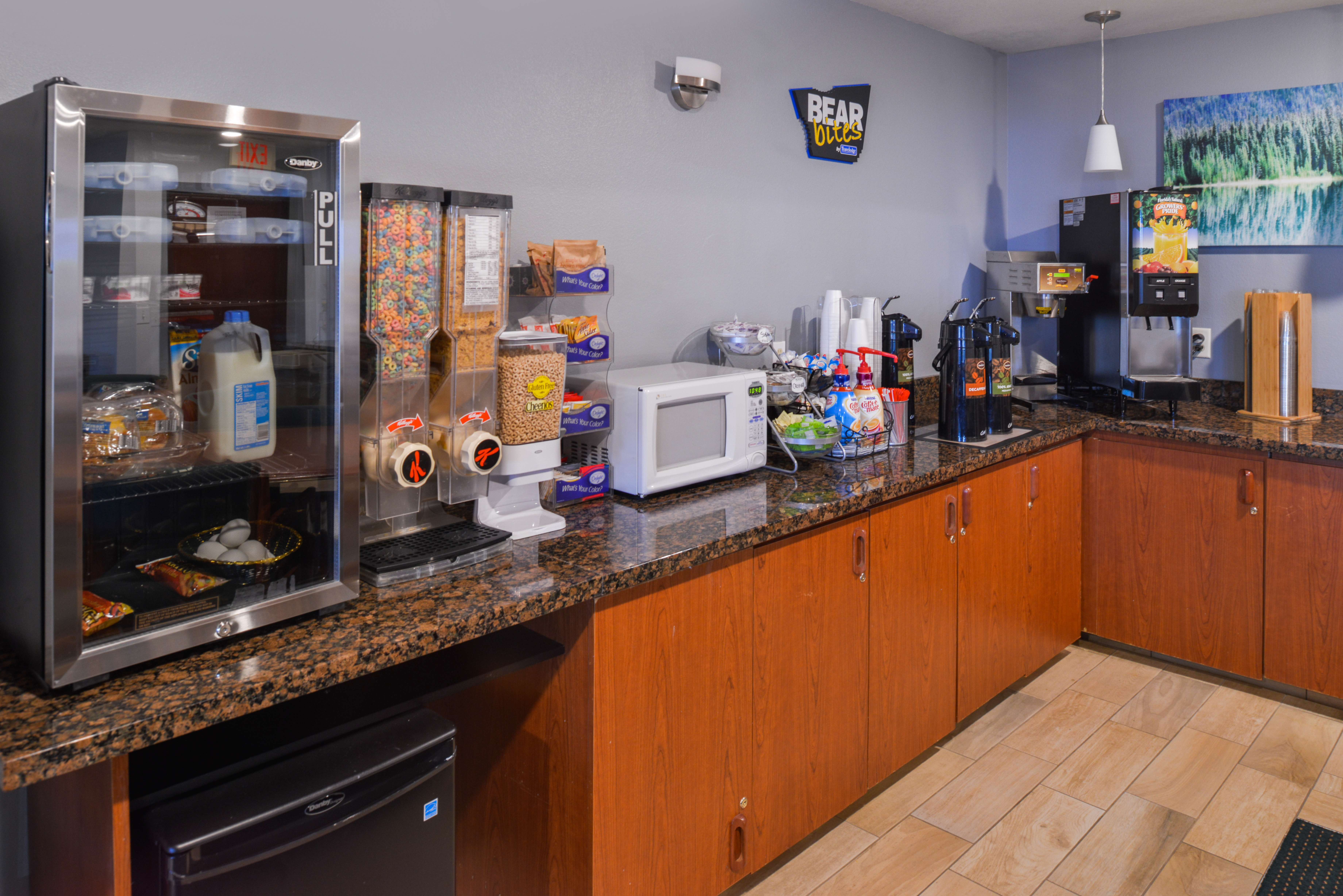 Free breakfast at Travelodge Suites by Wyndham Newberg in Newberg, Oregon
