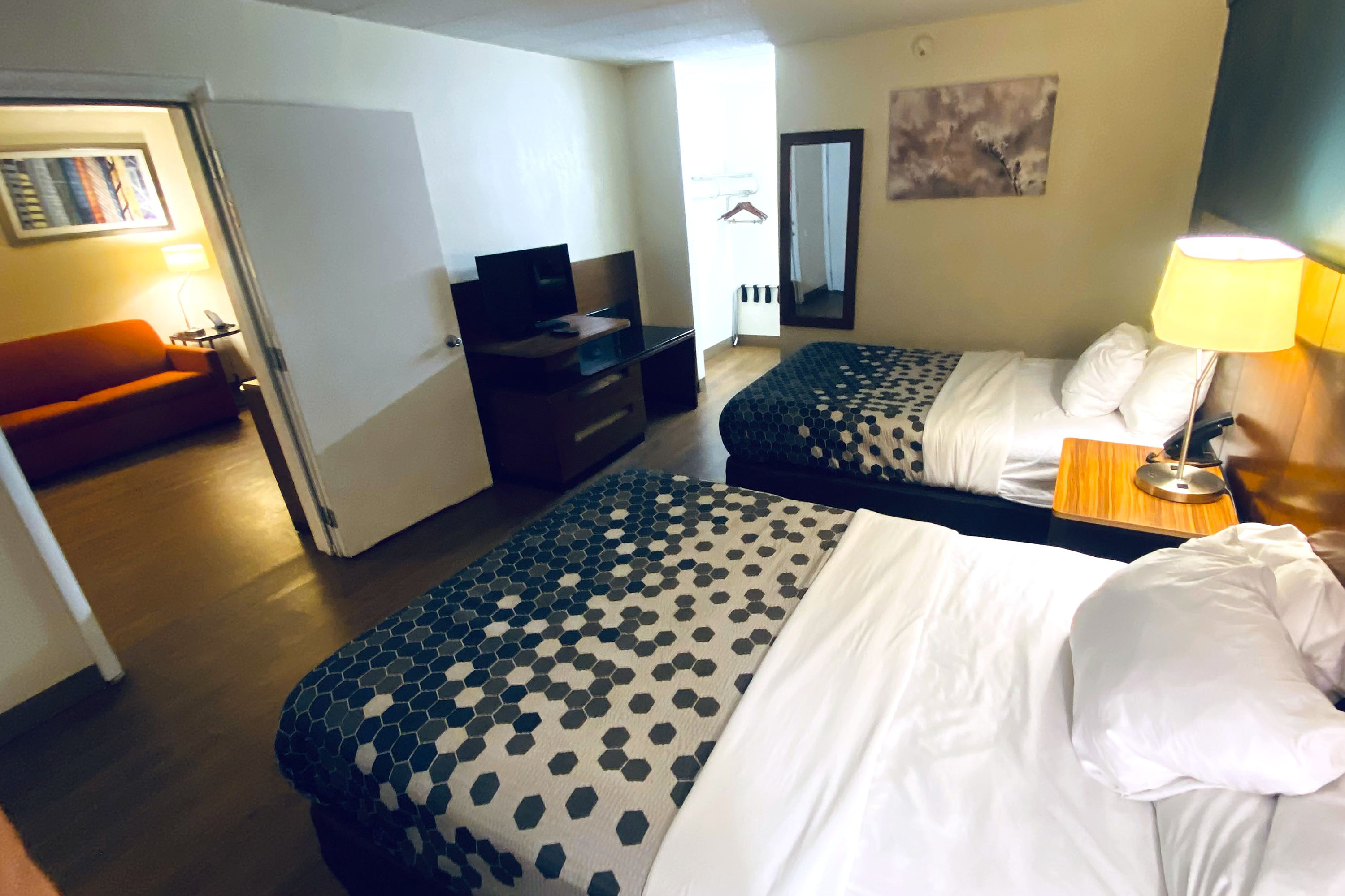 Guest room at the Travelodge by Wyndham Shamokin Dam/Selinsgrove in Shamokin Dam, Pennsylvania