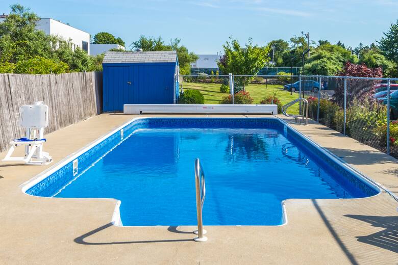 Pool at the Travelodge Middletown Newport Area in Middletown, Rhode Island