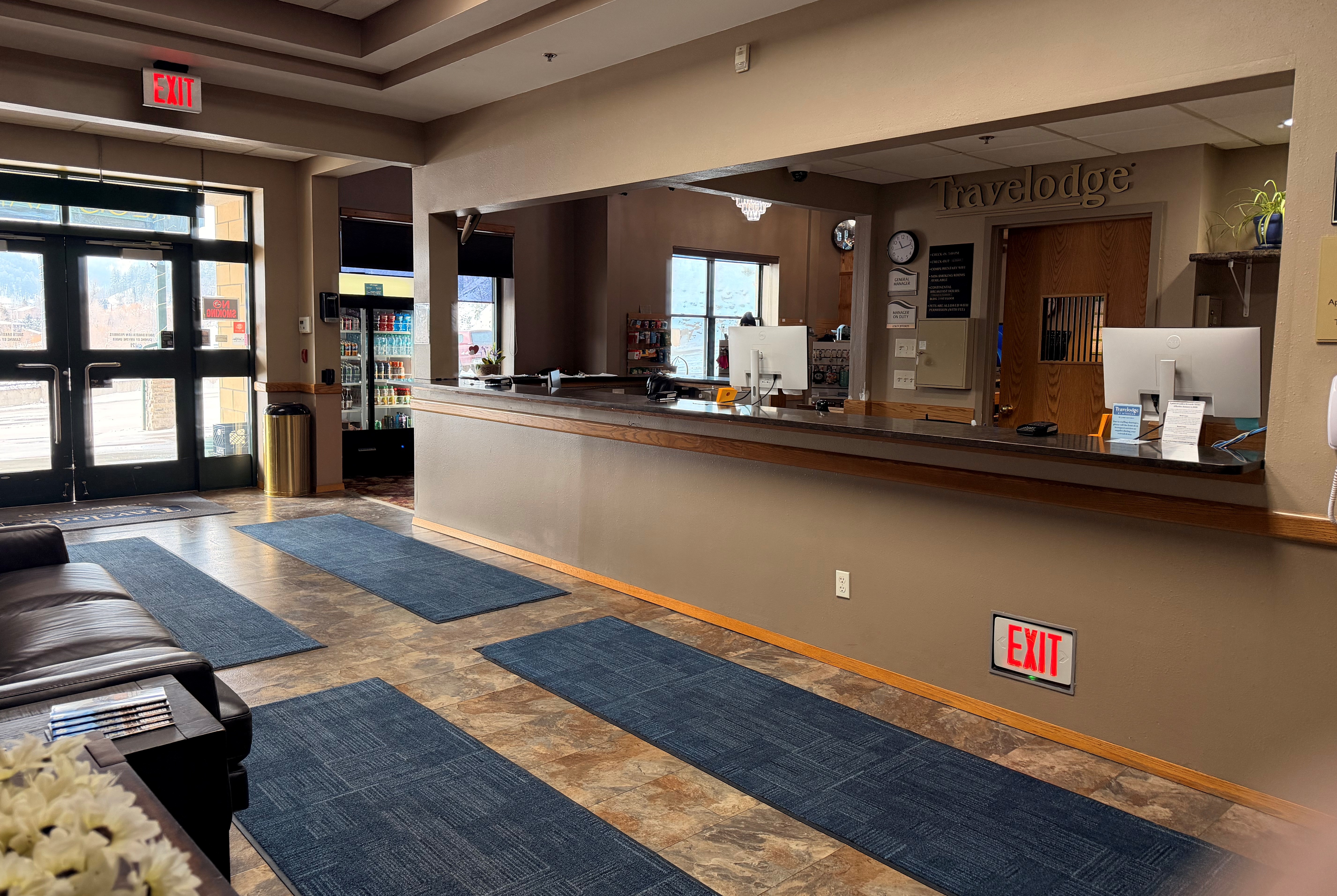 Travelodge Inn & Suites by Wyndham Deadwood reception in Deadwood, South Dakota