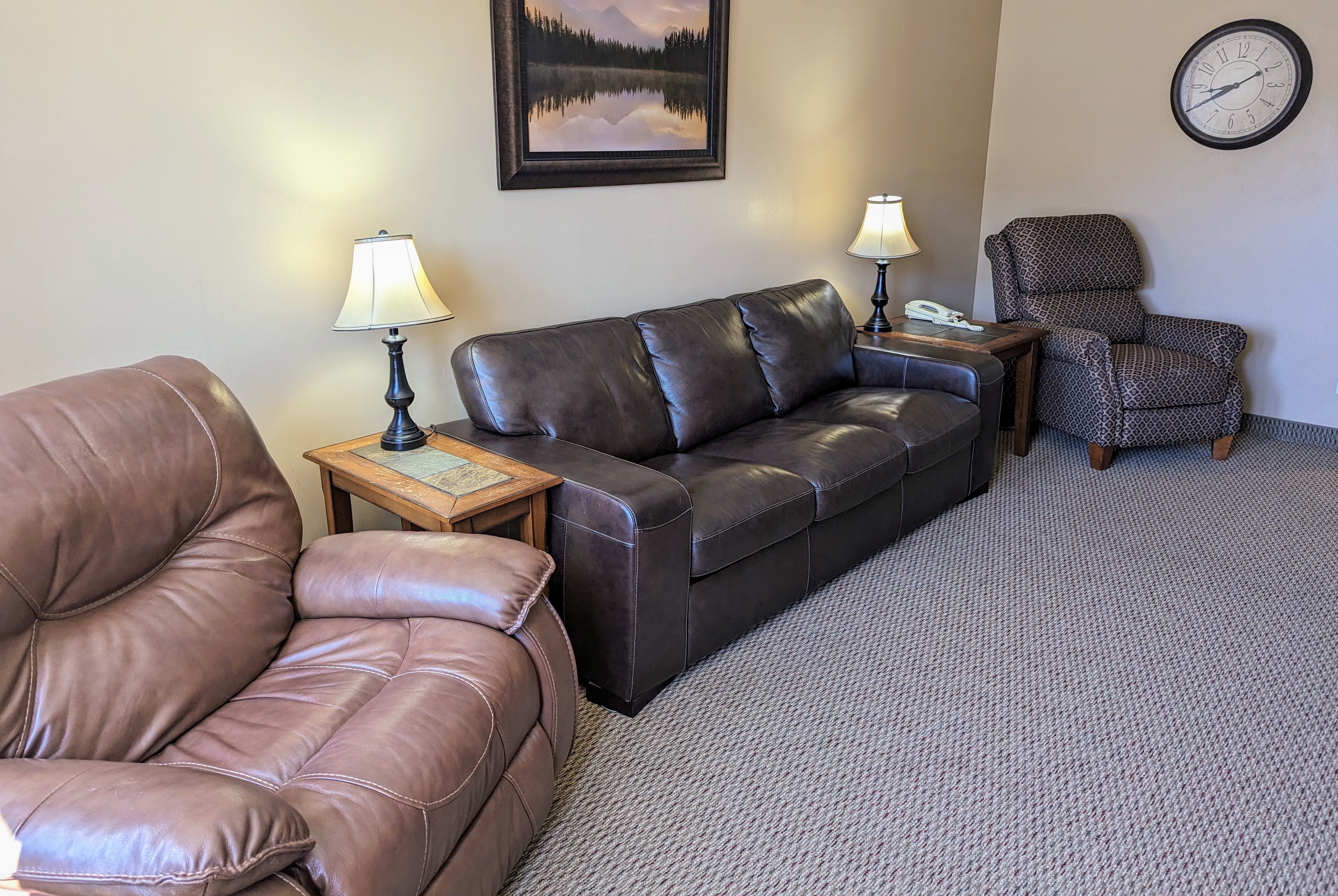 Guest room at the Travelodge Inn & Suites by Wyndham Deadwood in Deadwood, South Dakota