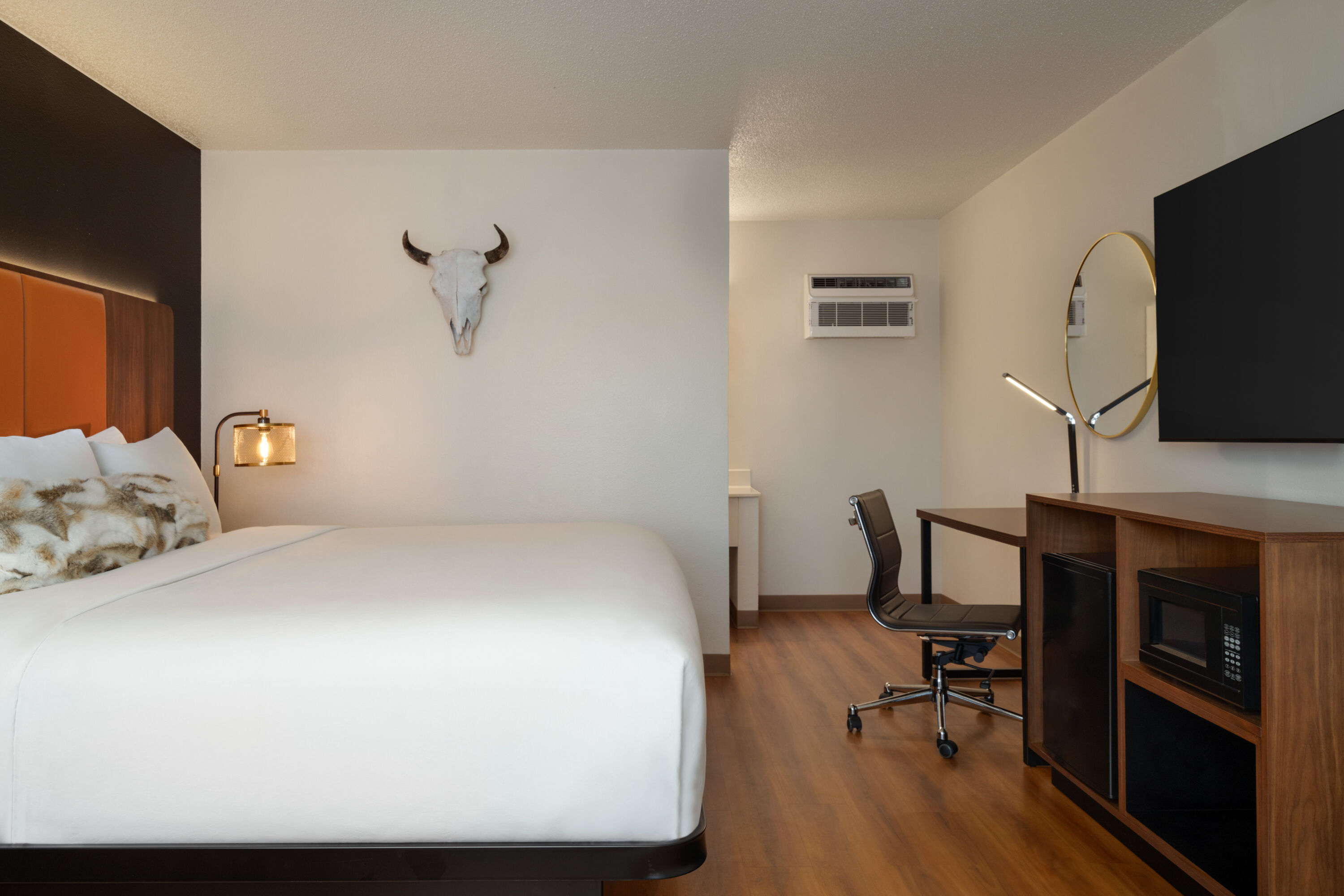 Guest room at the Travelodge by Wyndham Wall in Wall, South Dakota