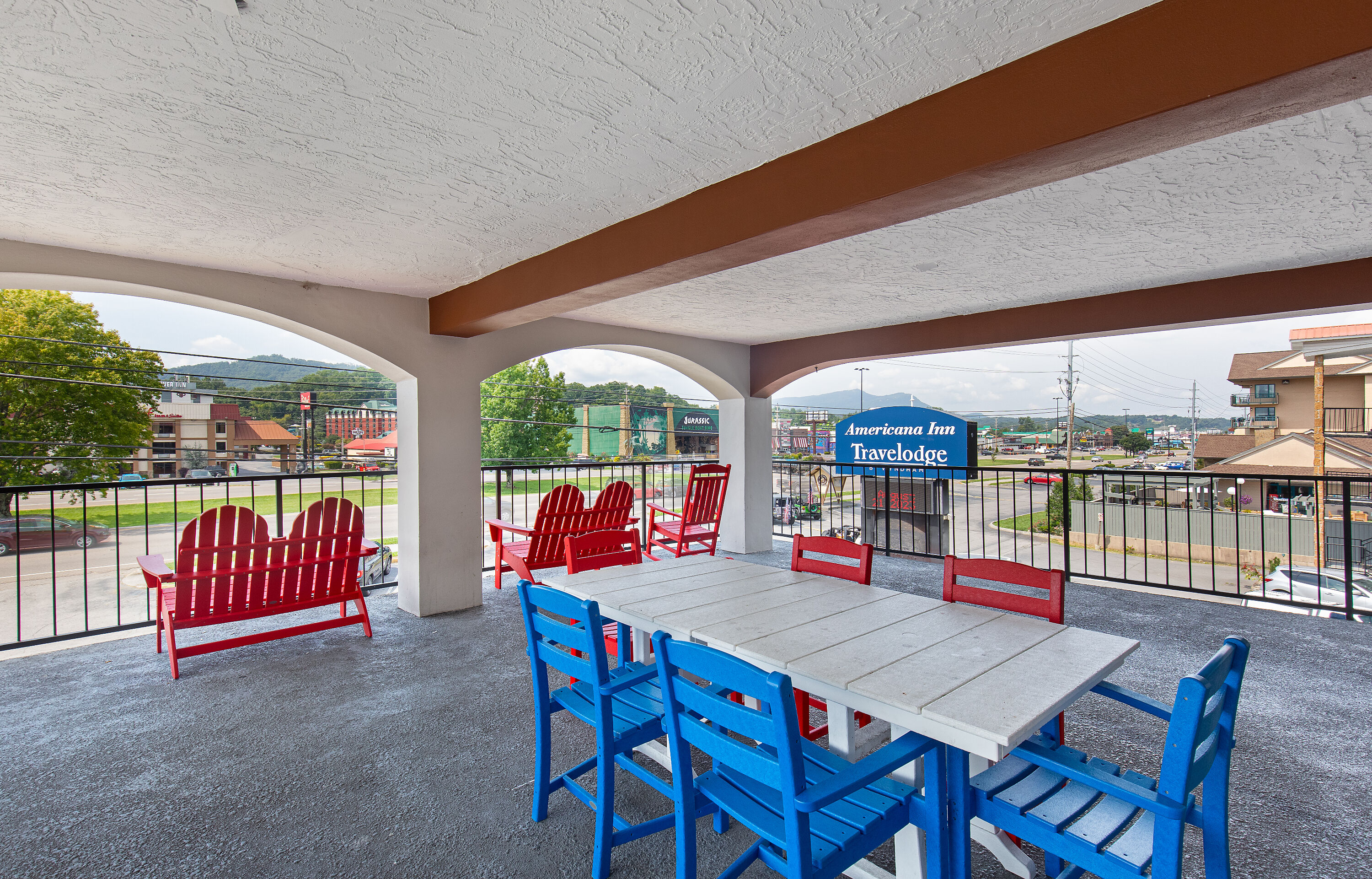 Courtyard at Americana Inn a Travelodge by Wyndham in Pigeon Forge, Tennessee