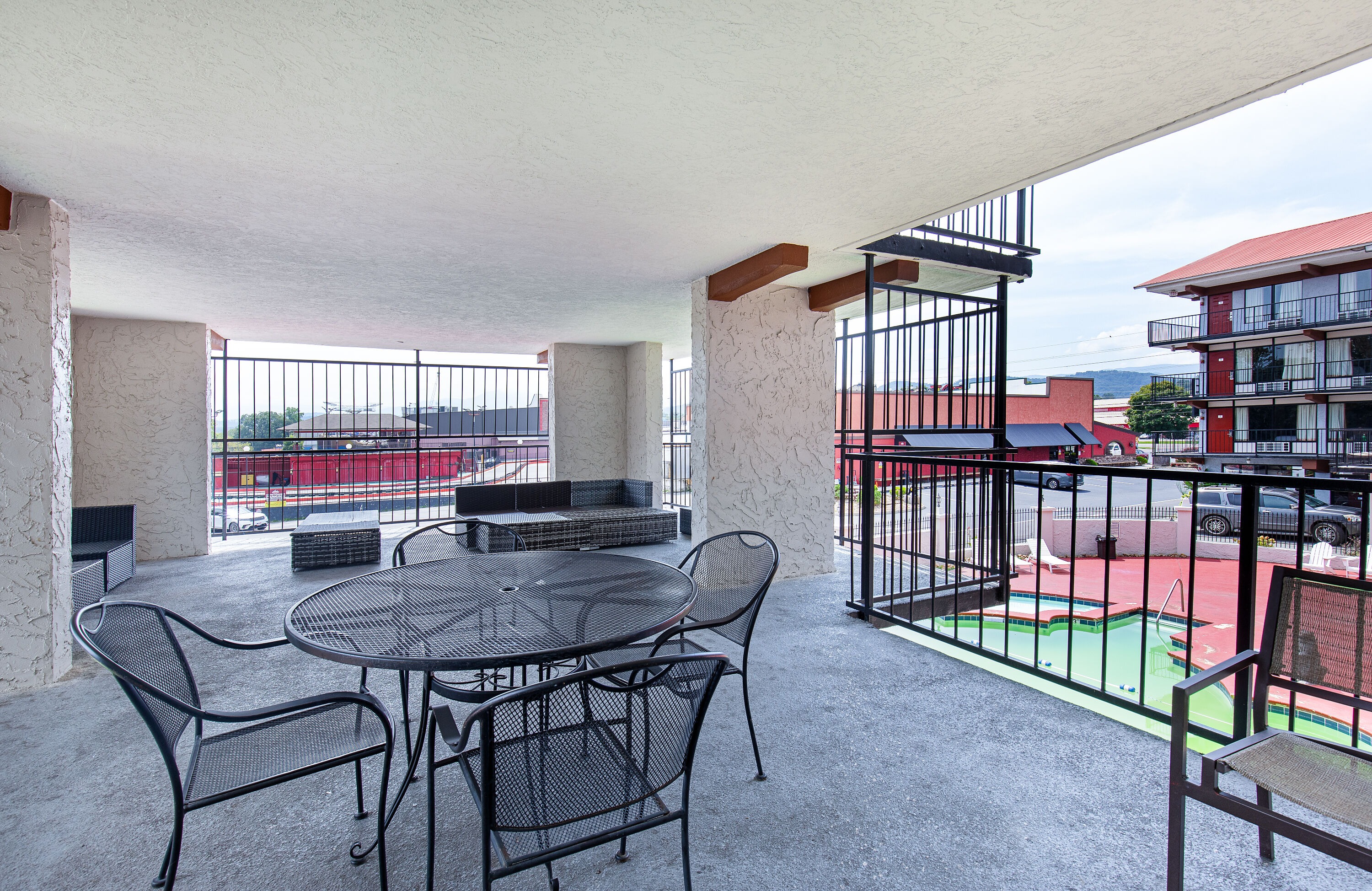 Courtyard at Americana Inn a Travelodge by Wyndham in Pigeon Forge, Tennessee