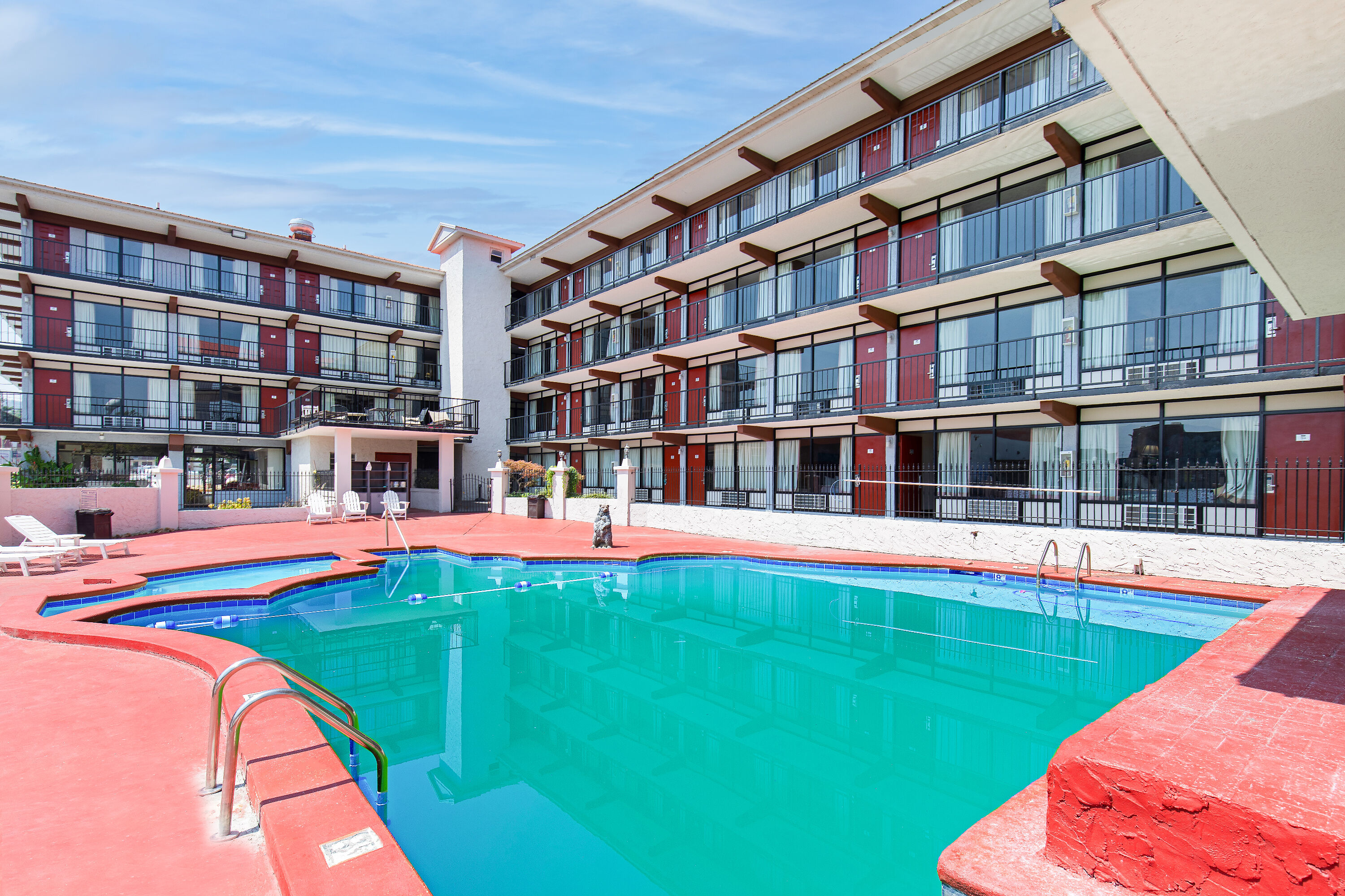 Pool at the Americana Inn a Travelodge by Wyndham in Pigeon Forge, Tennessee