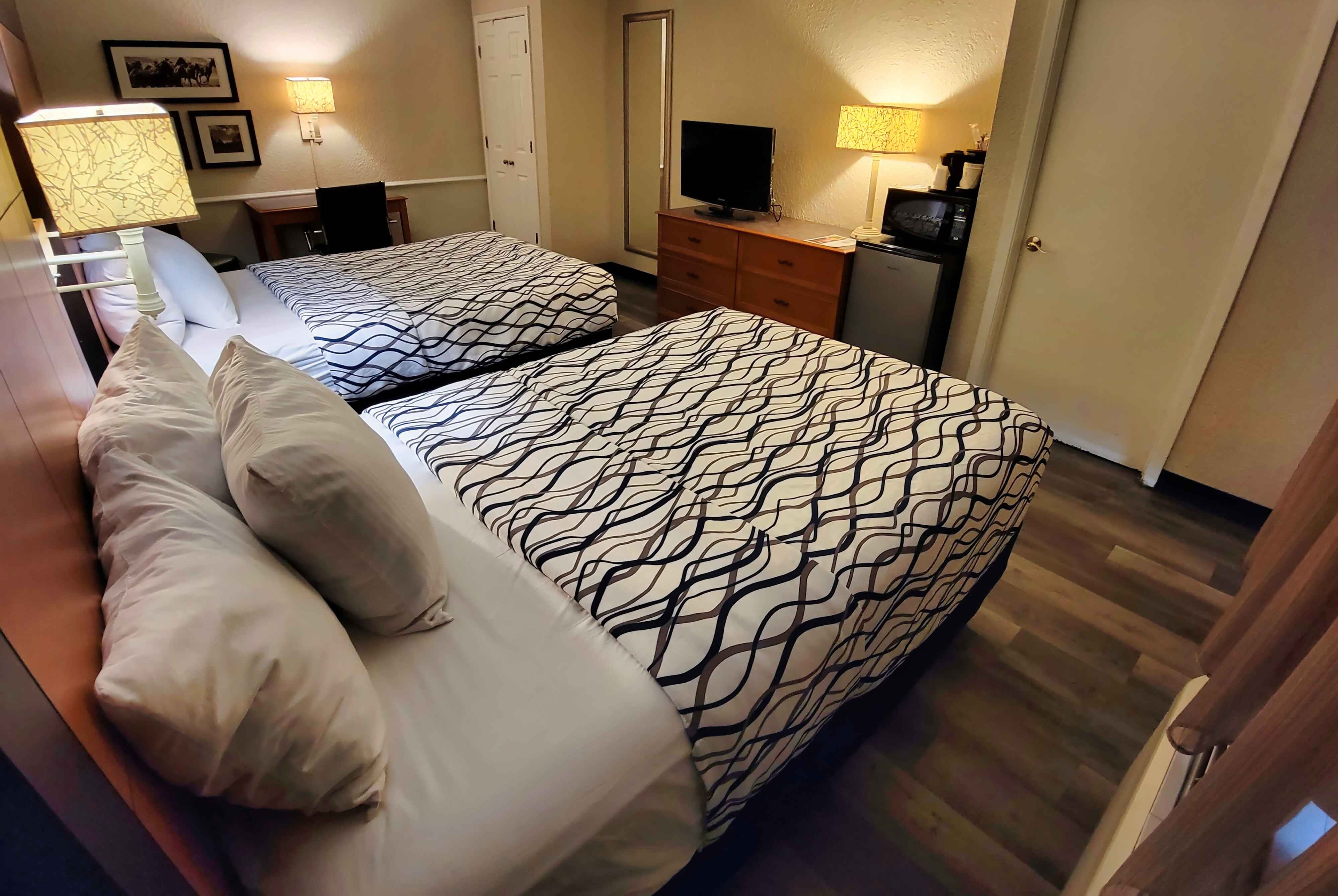 Guest room at the Travelodge by Wyndham Amarillo West Medical Center in Amarillo, Texas