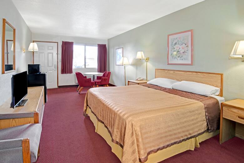 Guest room at the Travelodge El Paso West in El Paso, Texas