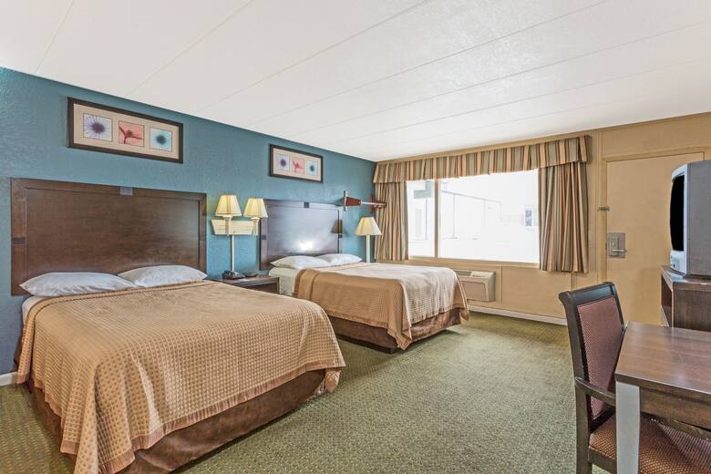 Guest room at the Travelodge Virginia Beach in Virginia Beach, Virginia