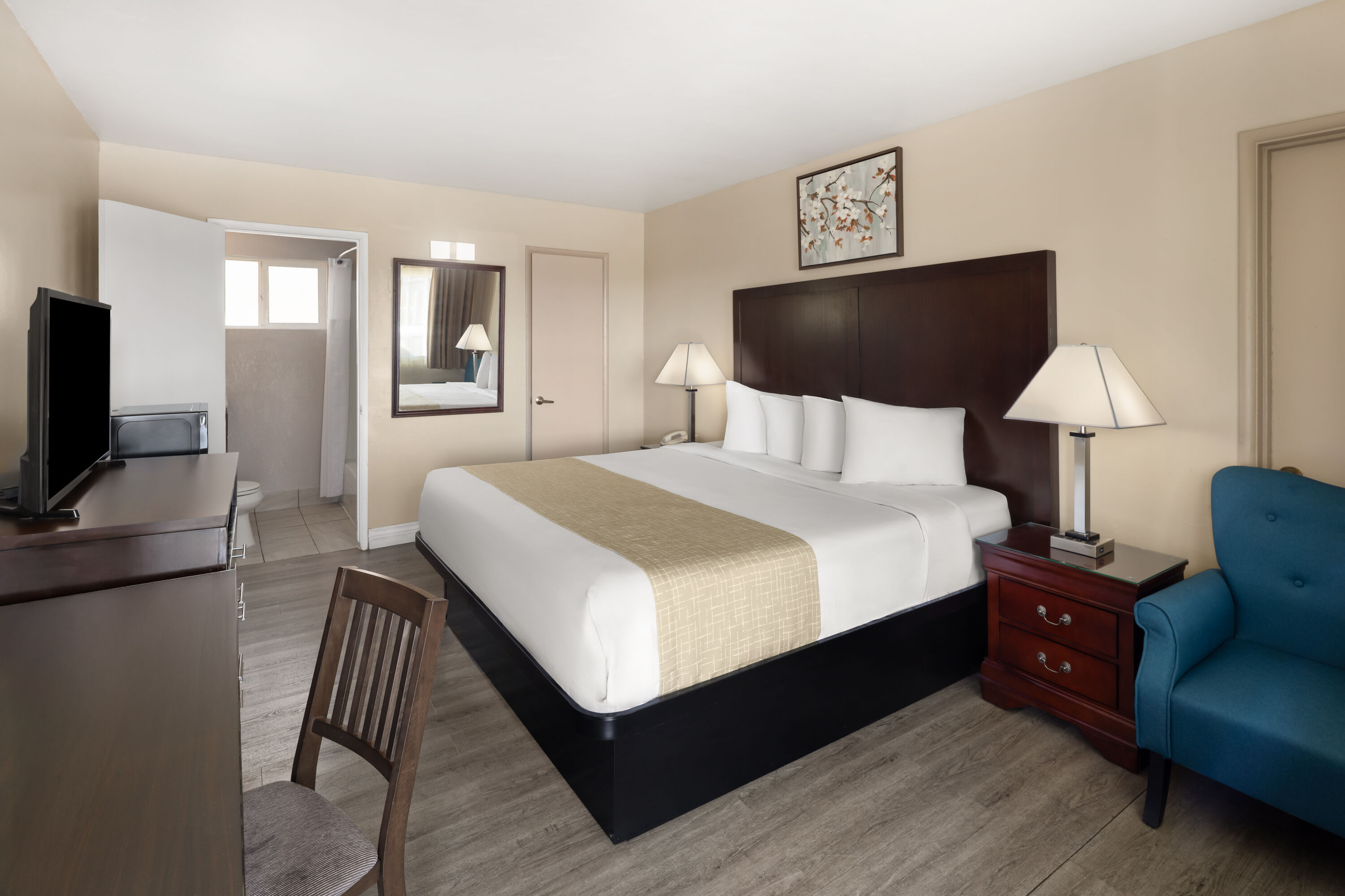Guest room at the Travelodge by Wyndham Everett City Center in Everett, Washington