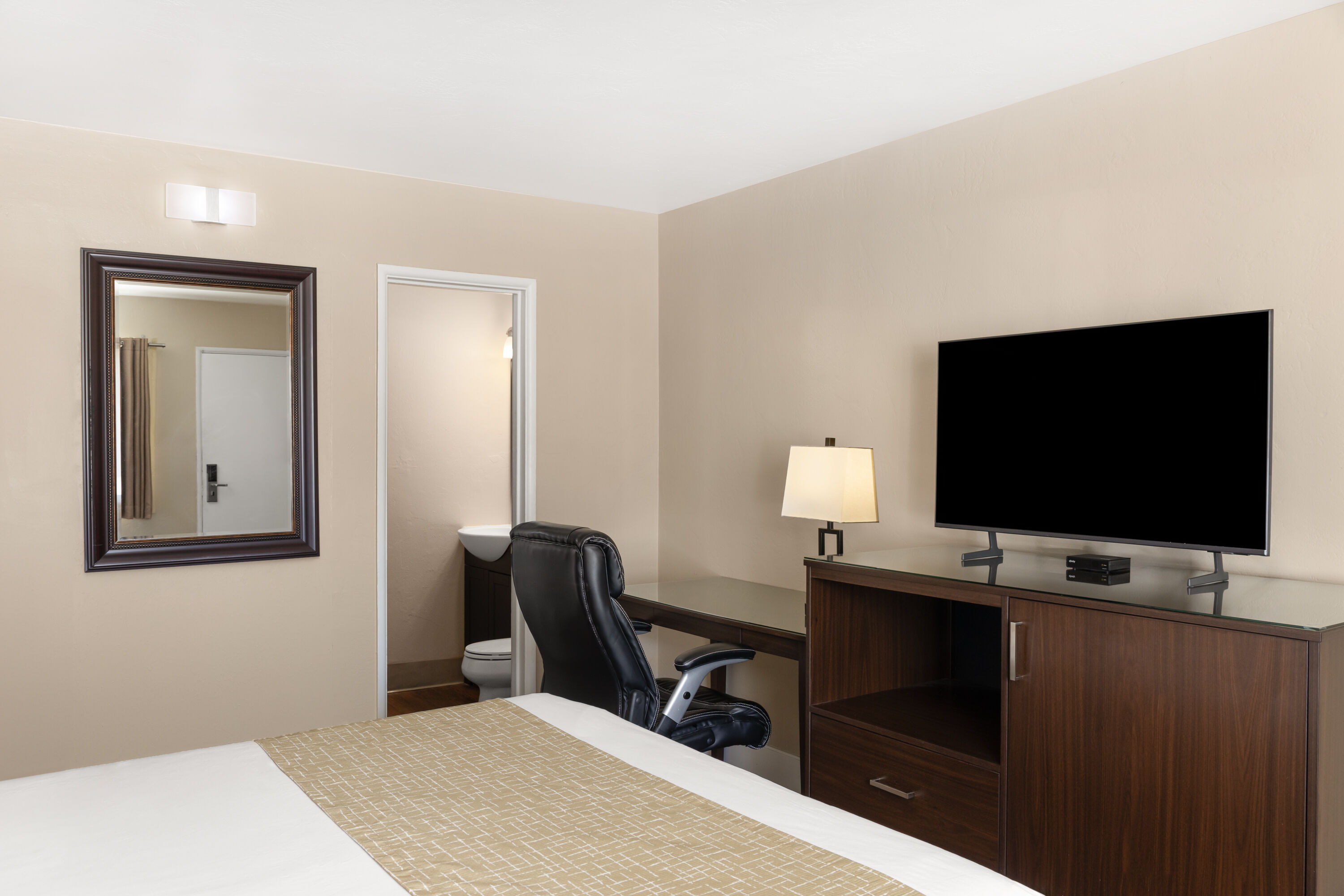 Guest room at the Travelodge by Wyndham Everett City Center in Everett, Washington