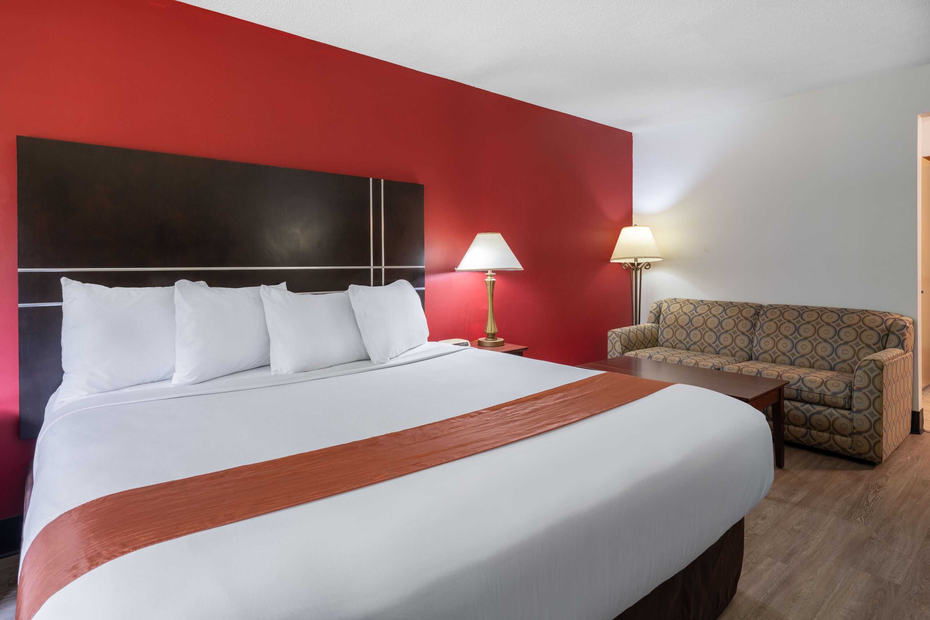 Guest room at the Travelodge by Wyndham Merrill in Merrill, Wisconsin