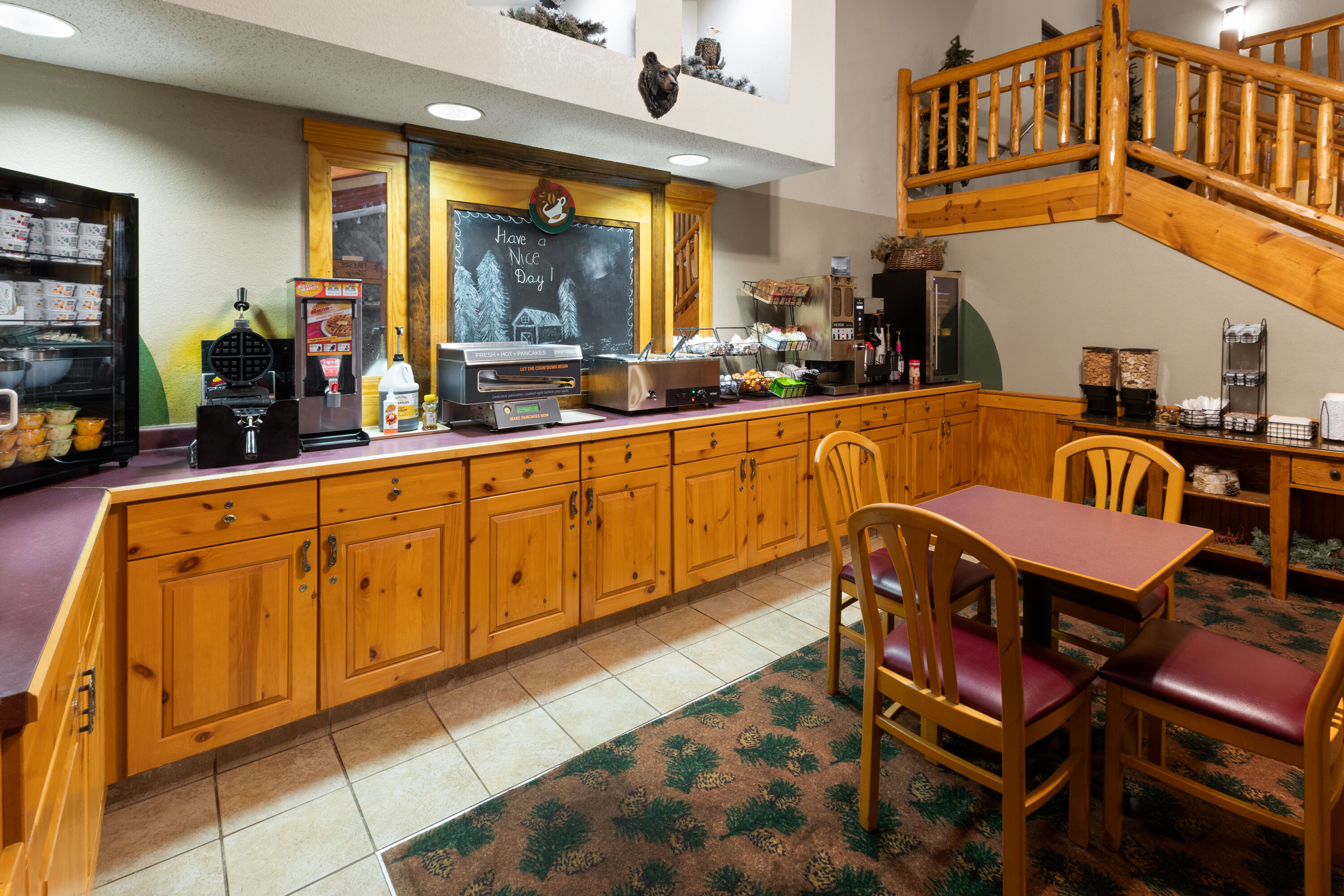 Free breakfast at Shell Lake Lodge, a Travelodge by Wyndham in Shell Lake, Wisconsin