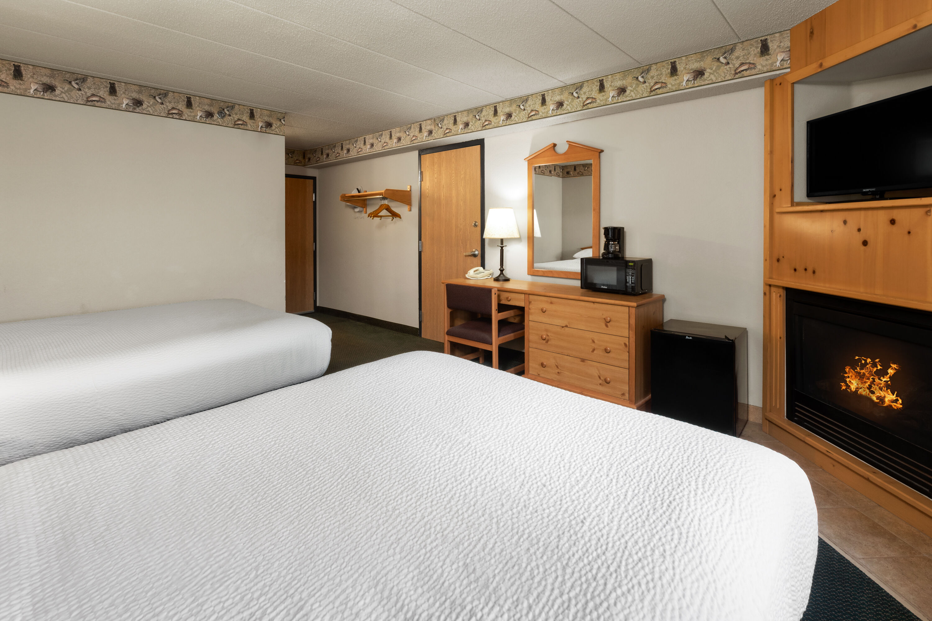 Guest room at the Shell Lake Lodge, a Travelodge by Wyndham in Shell Lake, Wisconsin