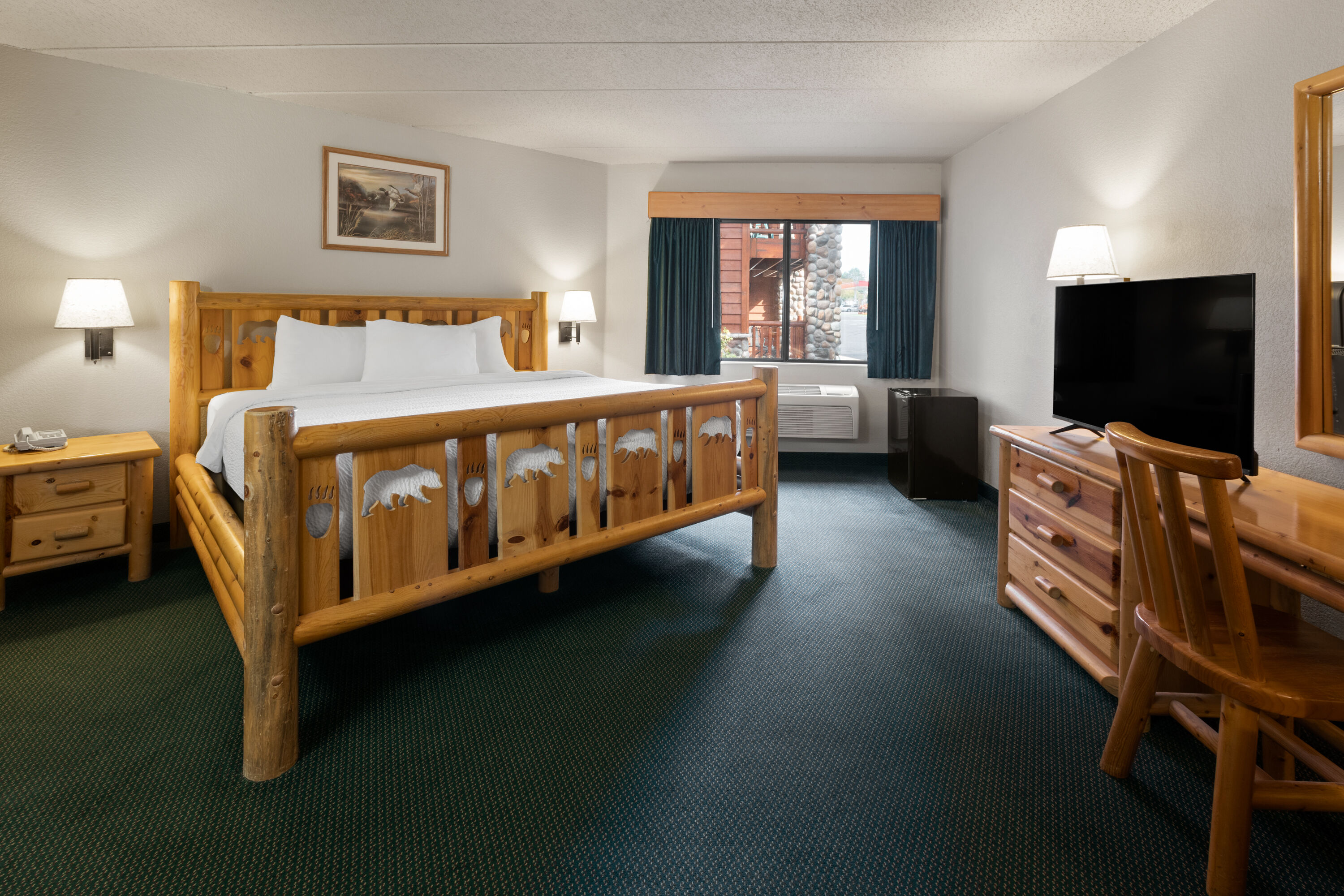 Guest room at the Shell Lake Lodge, a Travelodge by Wyndham in Shell Lake, Wisconsin