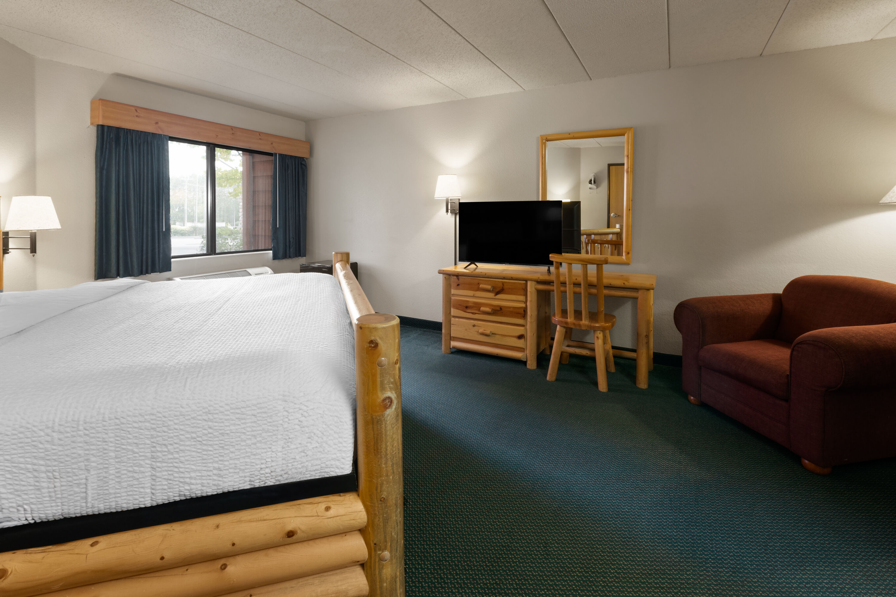 Guest room at the Shell Lake Lodge, a Travelodge by Wyndham in Shell Lake, Wisconsin