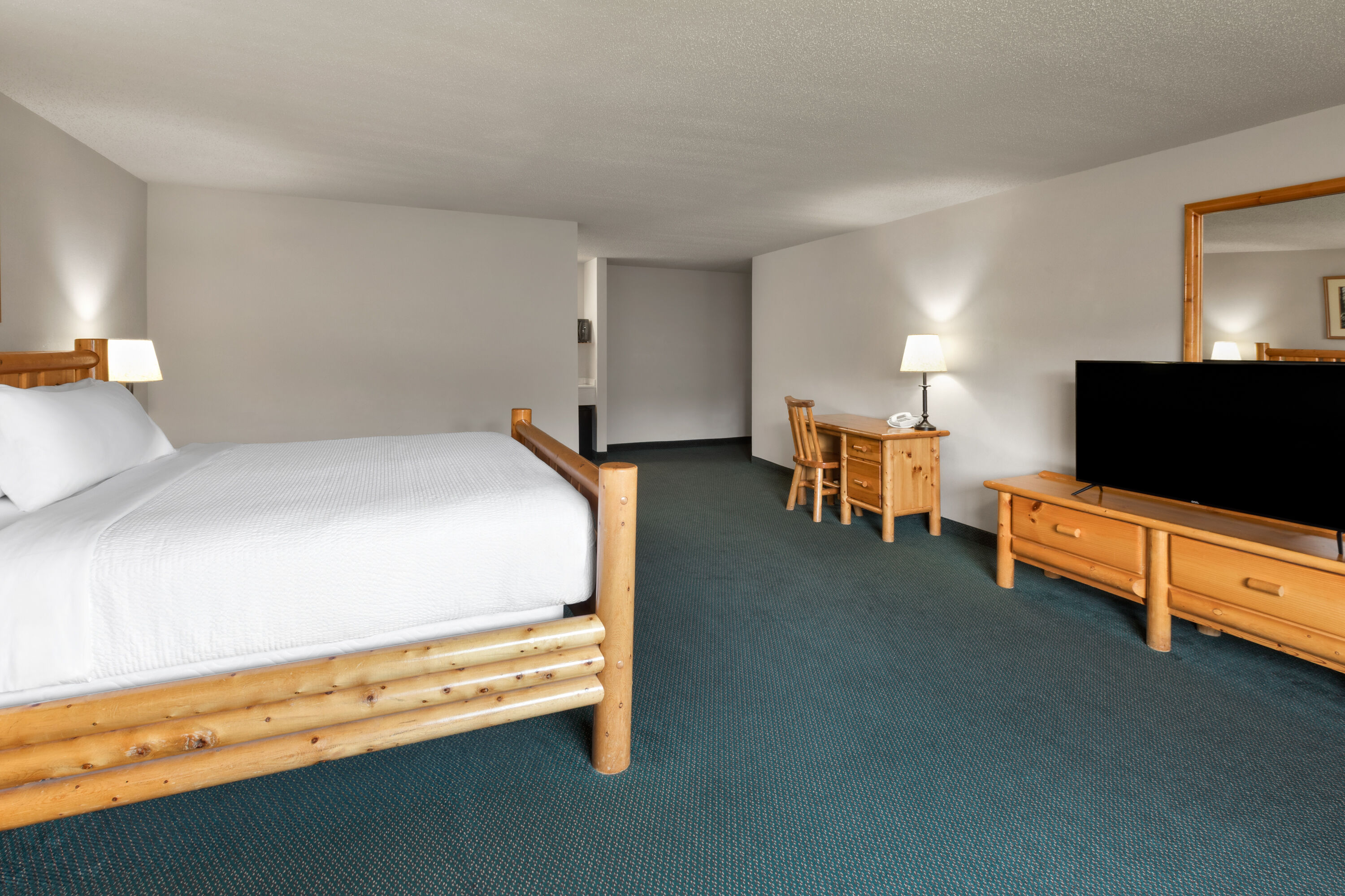 Guest room at the Shell Lake Lodge, a Travelodge by Wyndham in Shell Lake, Wisconsin