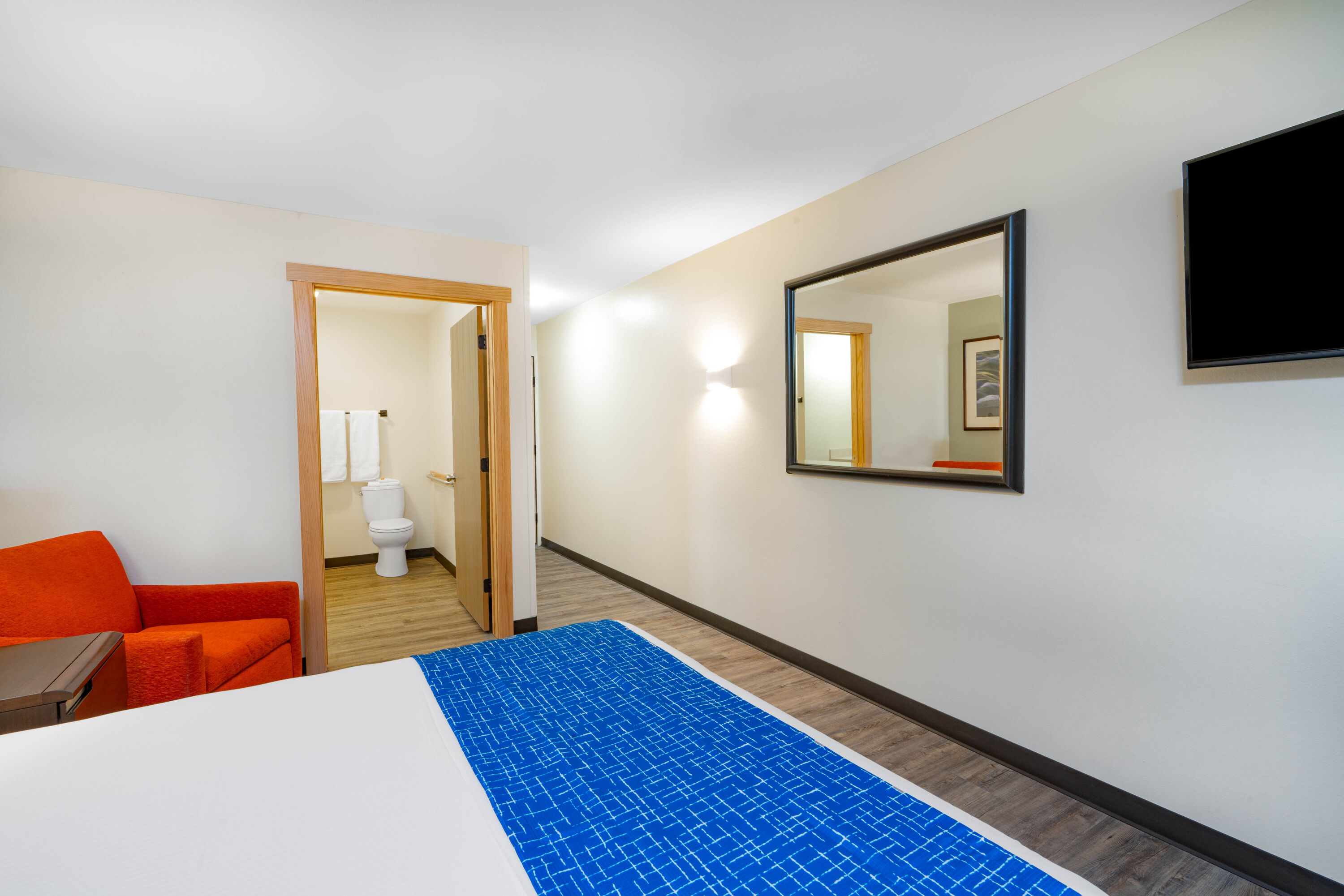 Guest room at the Travelodge by Wyndham Lovell/Bighorns in Lovell, Wyoming