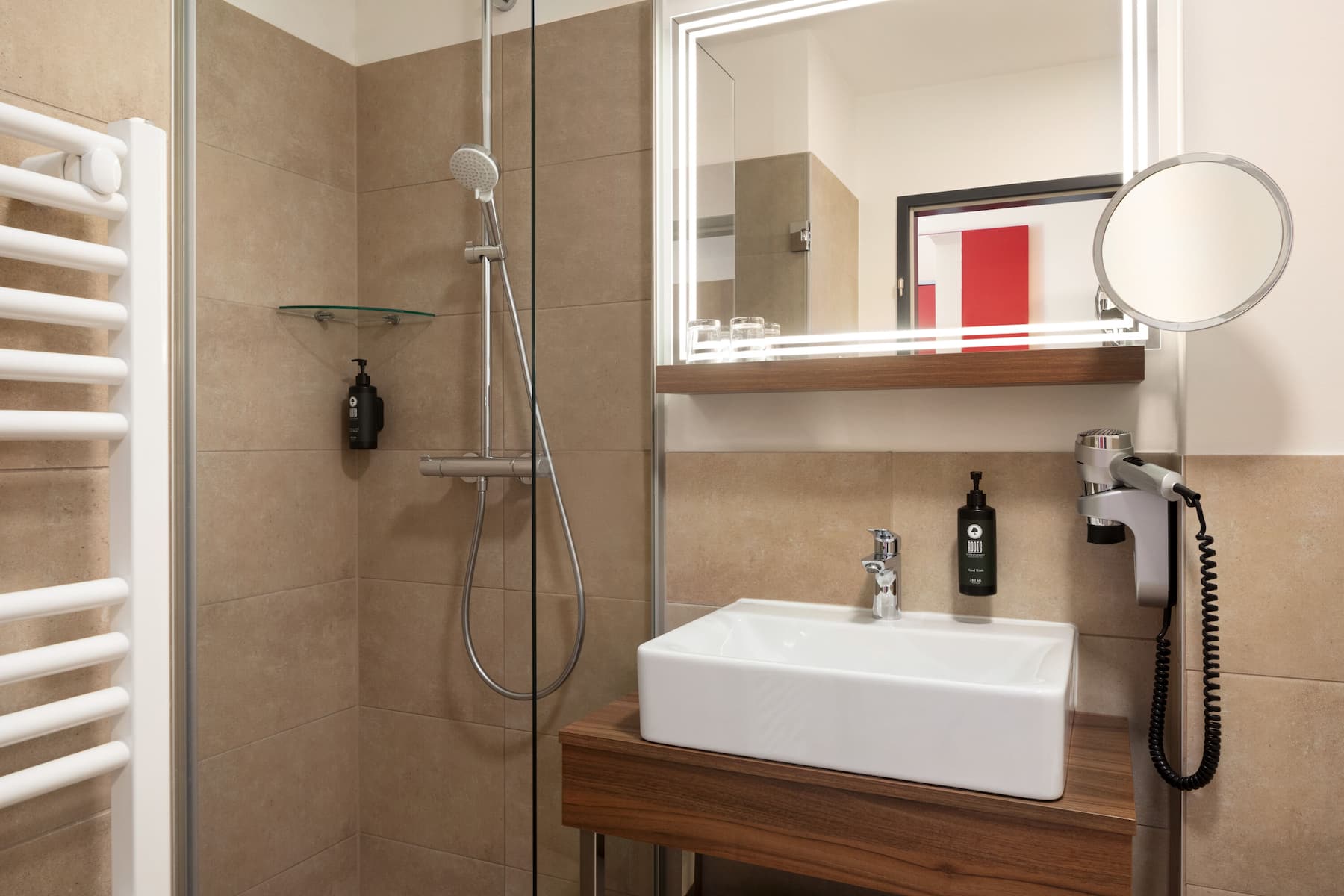Guest room bath at the Amedia Express Graz Airport, Trademark Collection by Wyndham in Feldkirchen bei Graz, Other than US/Canada
