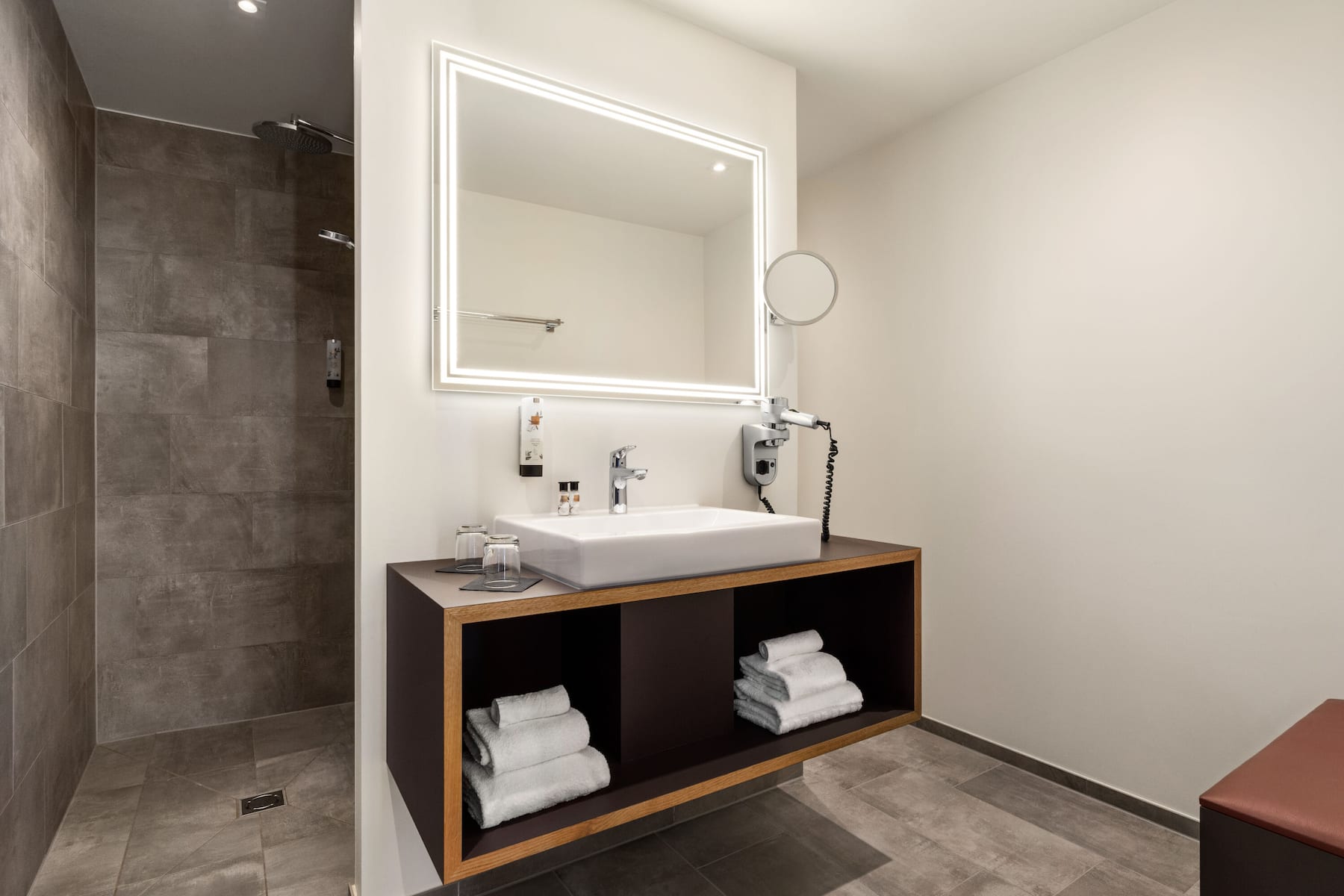 Guest room bath at the Amedia Lustenau, Trademark Collection by Wyndham in Lustenau, Other than US/Canada