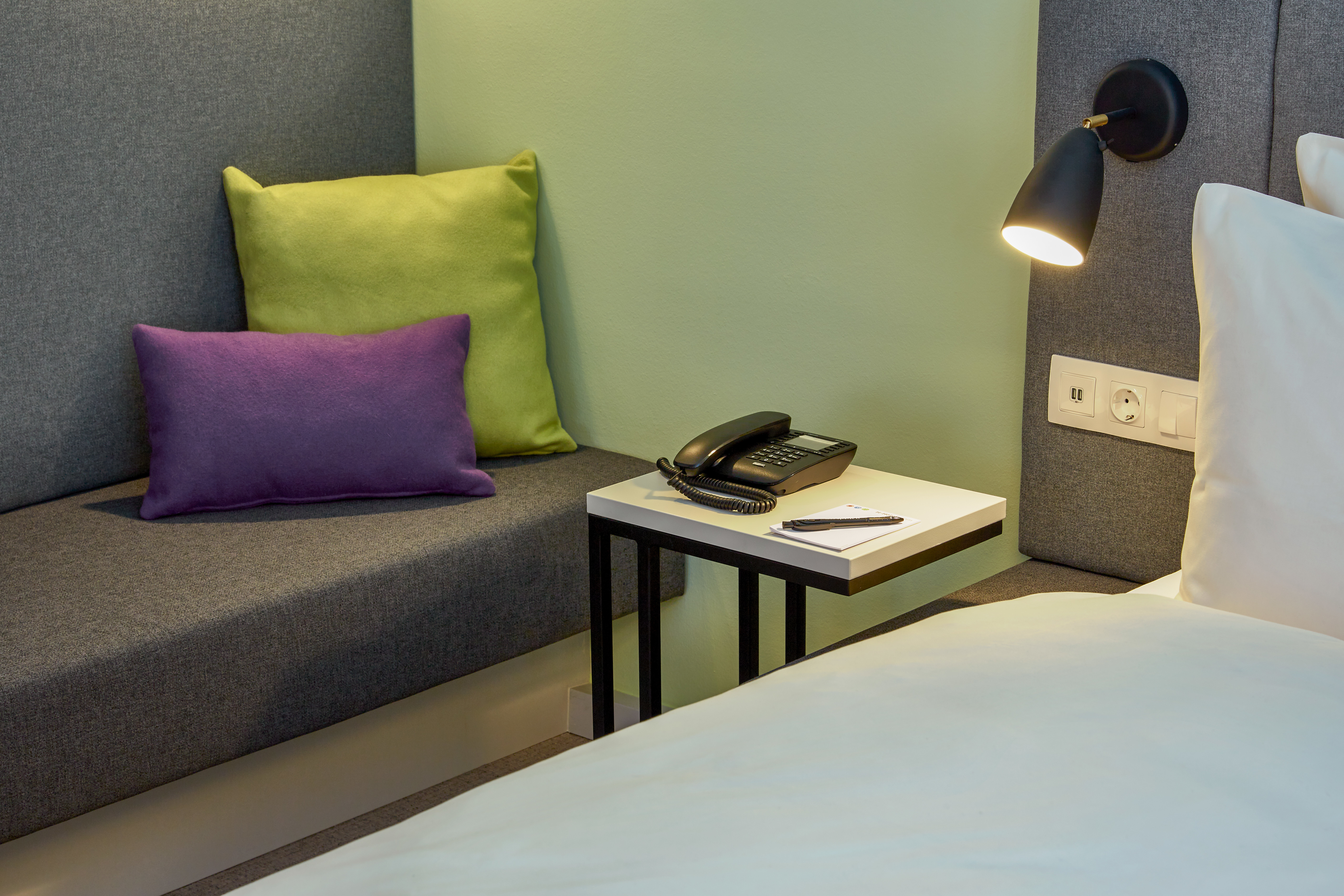 Guest room at the H+ Hotel Wien in Vienna, Other than US/Canada