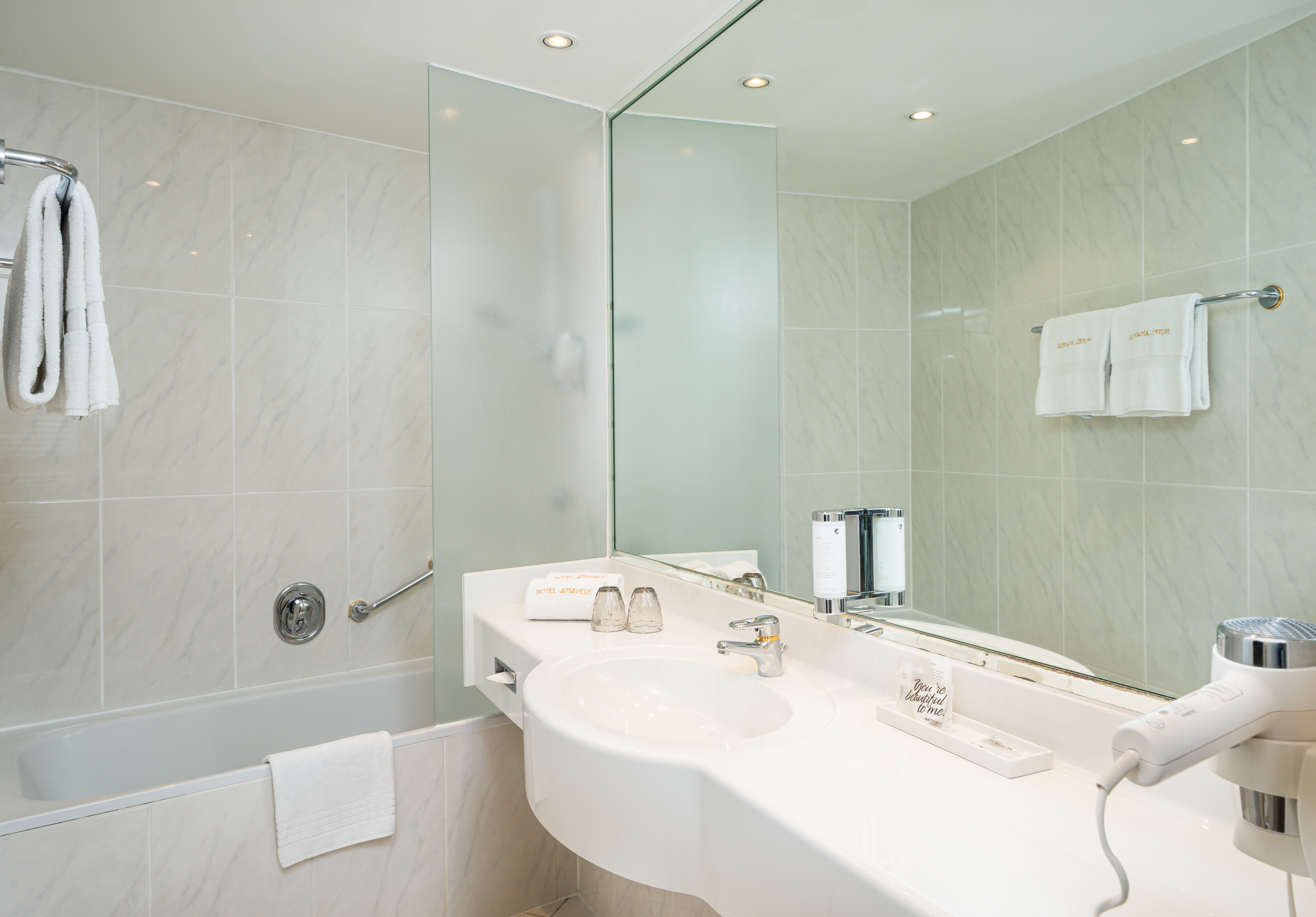 Guest room bath at the elaya hotel vienna city center, Trademark by Wyndham in Vienna, Other than US/Canada