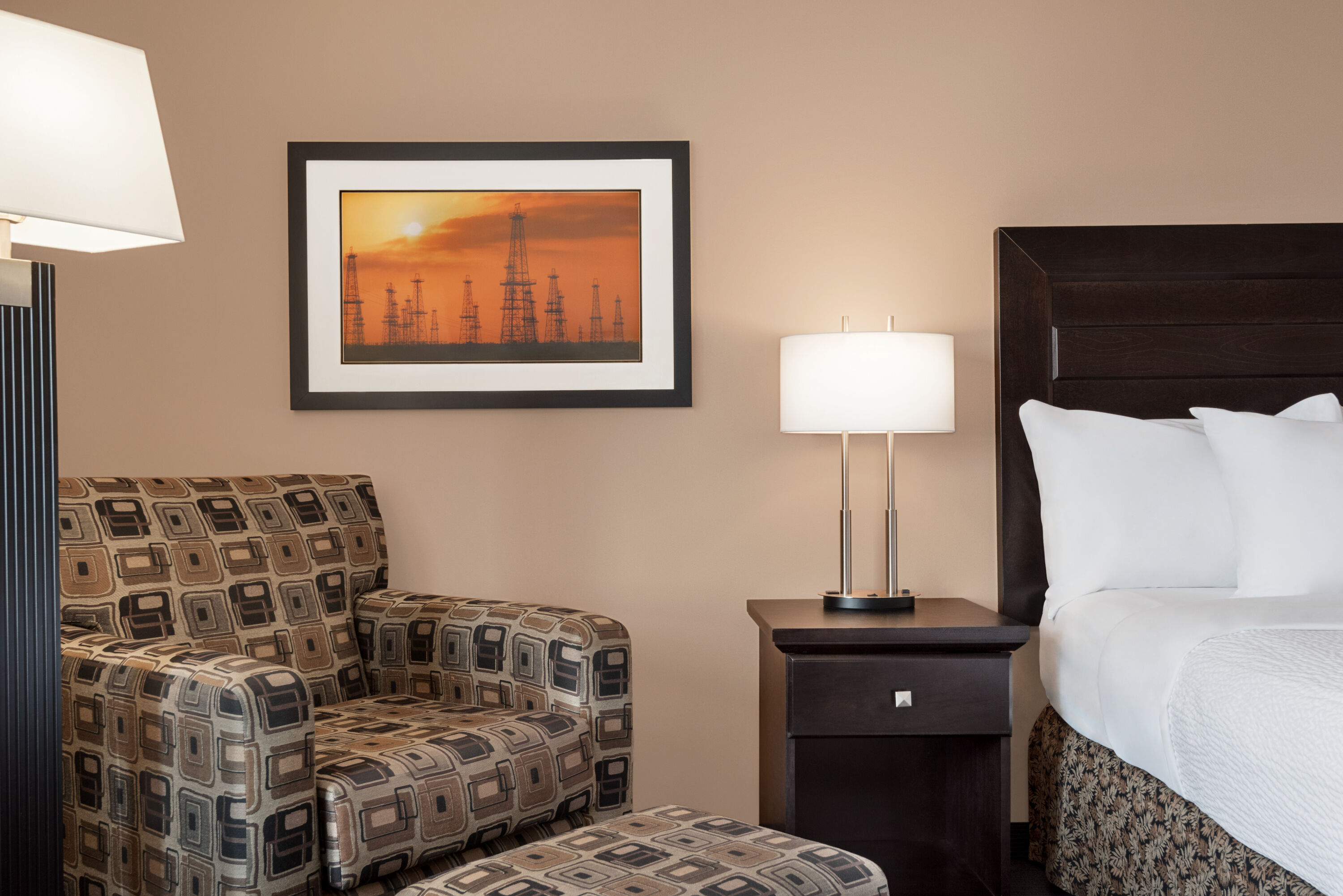 Guest room at the Royal Hotel Edmonton Airport Trademark Collection by Wyndham in Leduc, Alberta