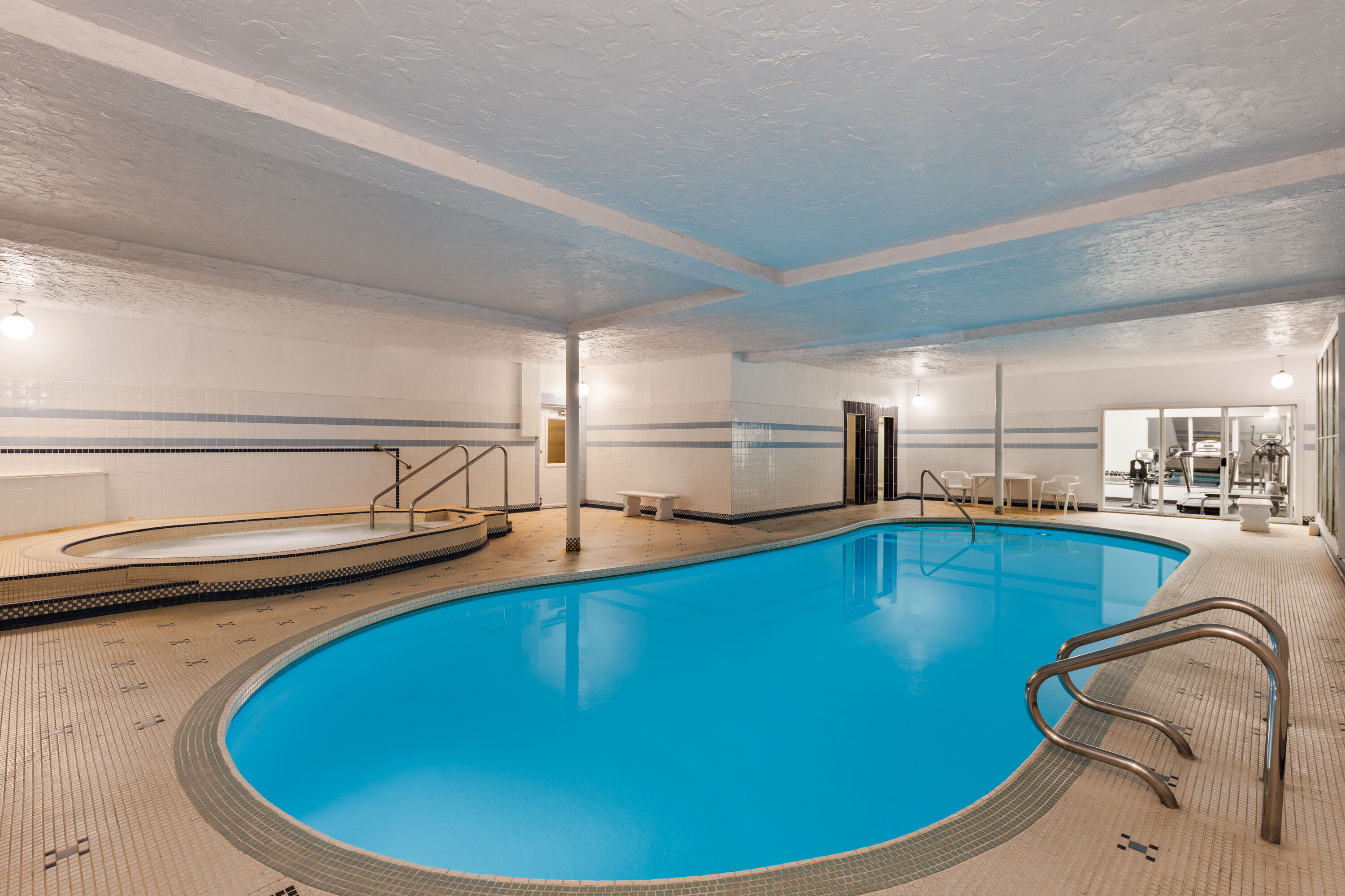Indoor pool at the Royal Scot Hotel & Suites, Trademark Collection by Wyndham in Victoria, British Columbia
