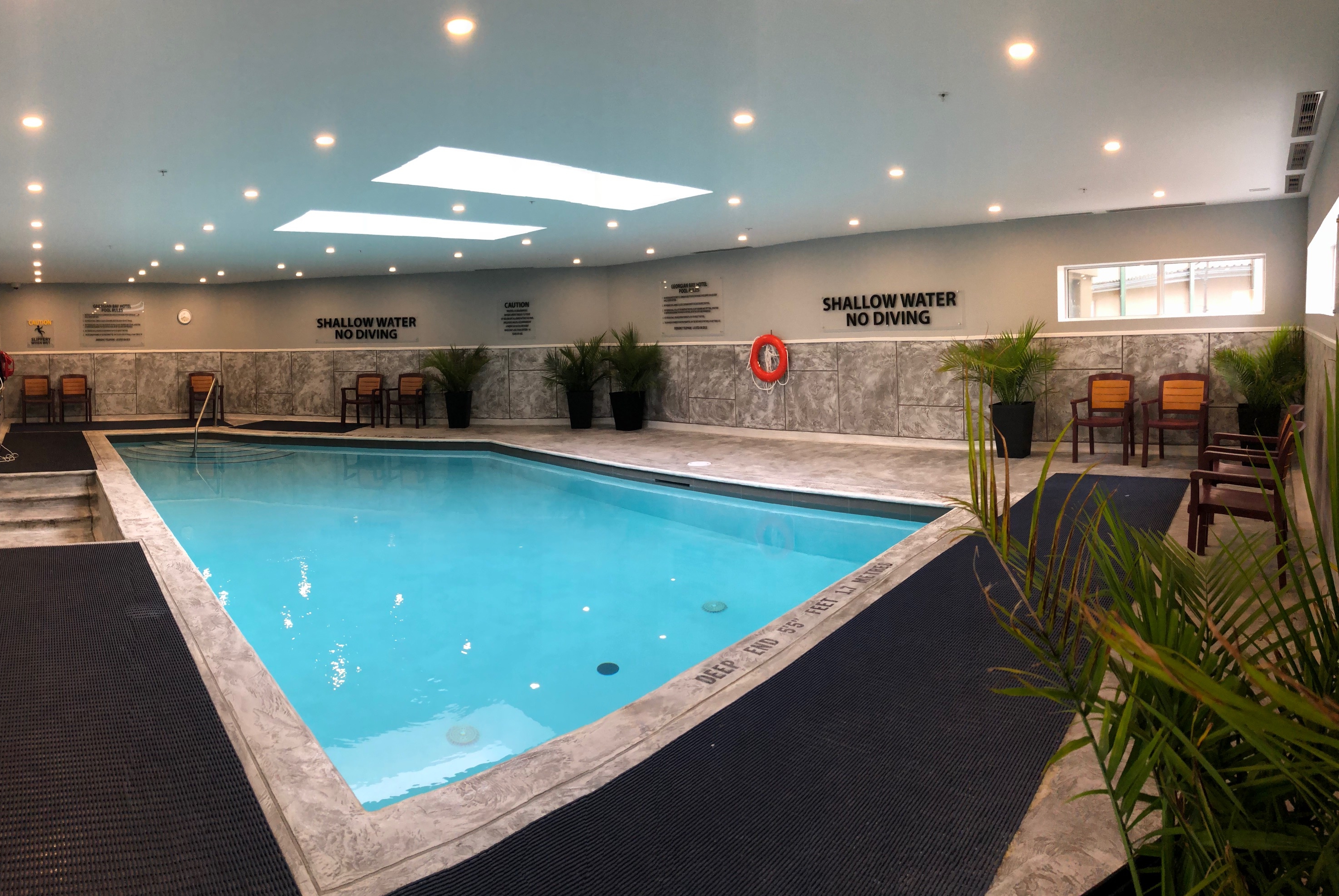 Indoor pool at the Georgian Bay Hotel, Trademark Collection by Wyndham in Collingwood, Ontario