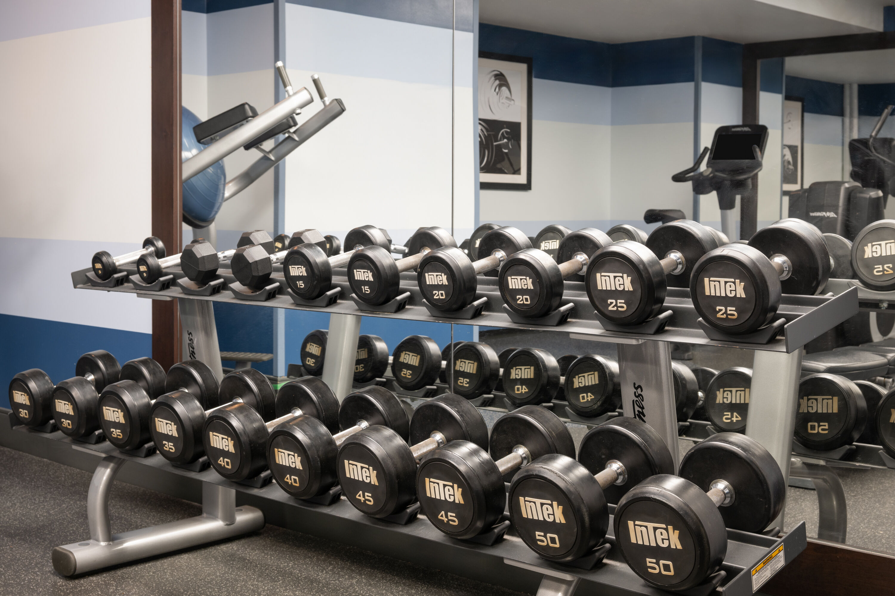 Fitness room at Waterloo Suites Hotel, Trademark Collection by Wyndham in Waterloo, Ontario