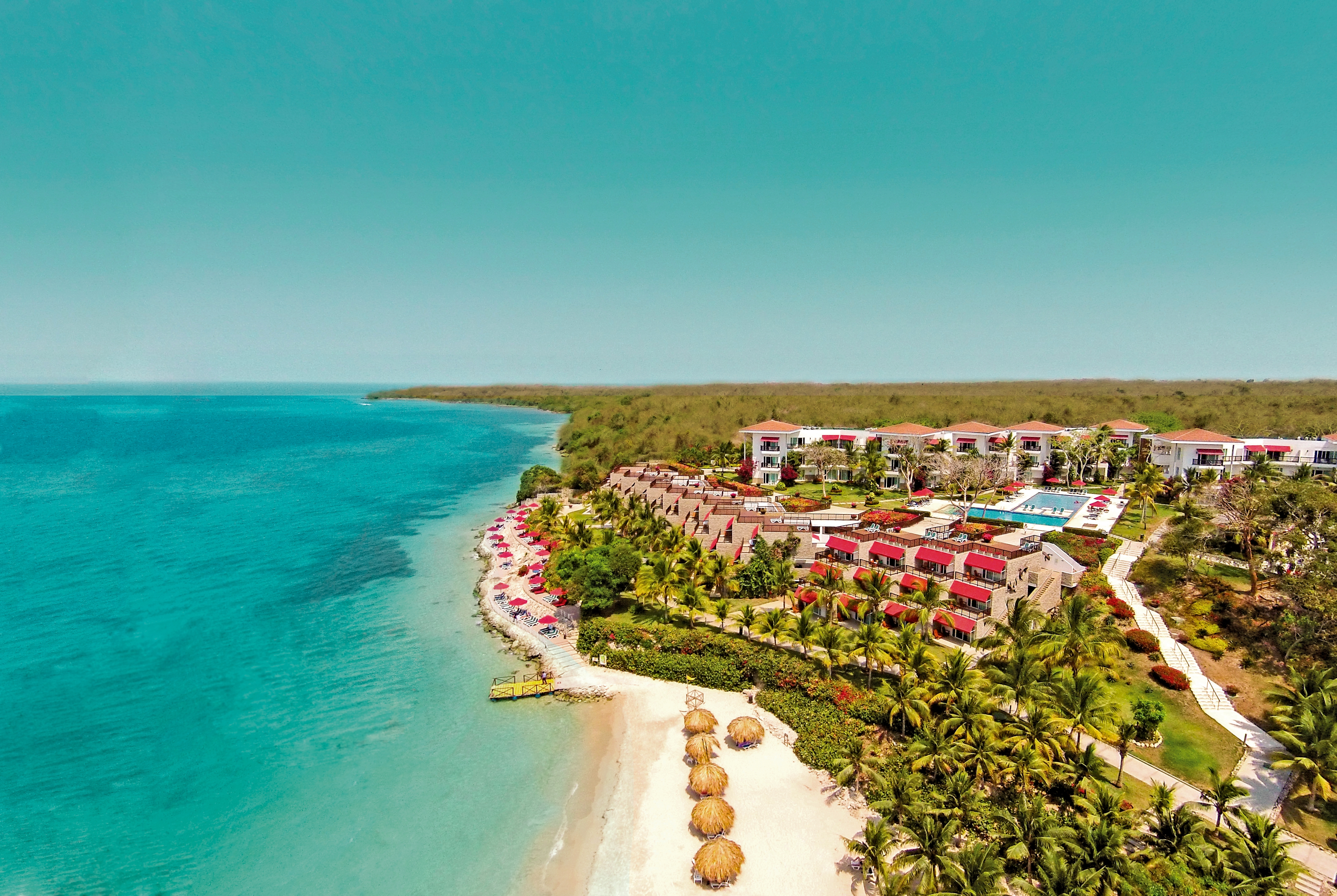 Aerial View of Decameron Baru, A Trademark All Inclusive hotel in Cartagena, Other than US/Canada
