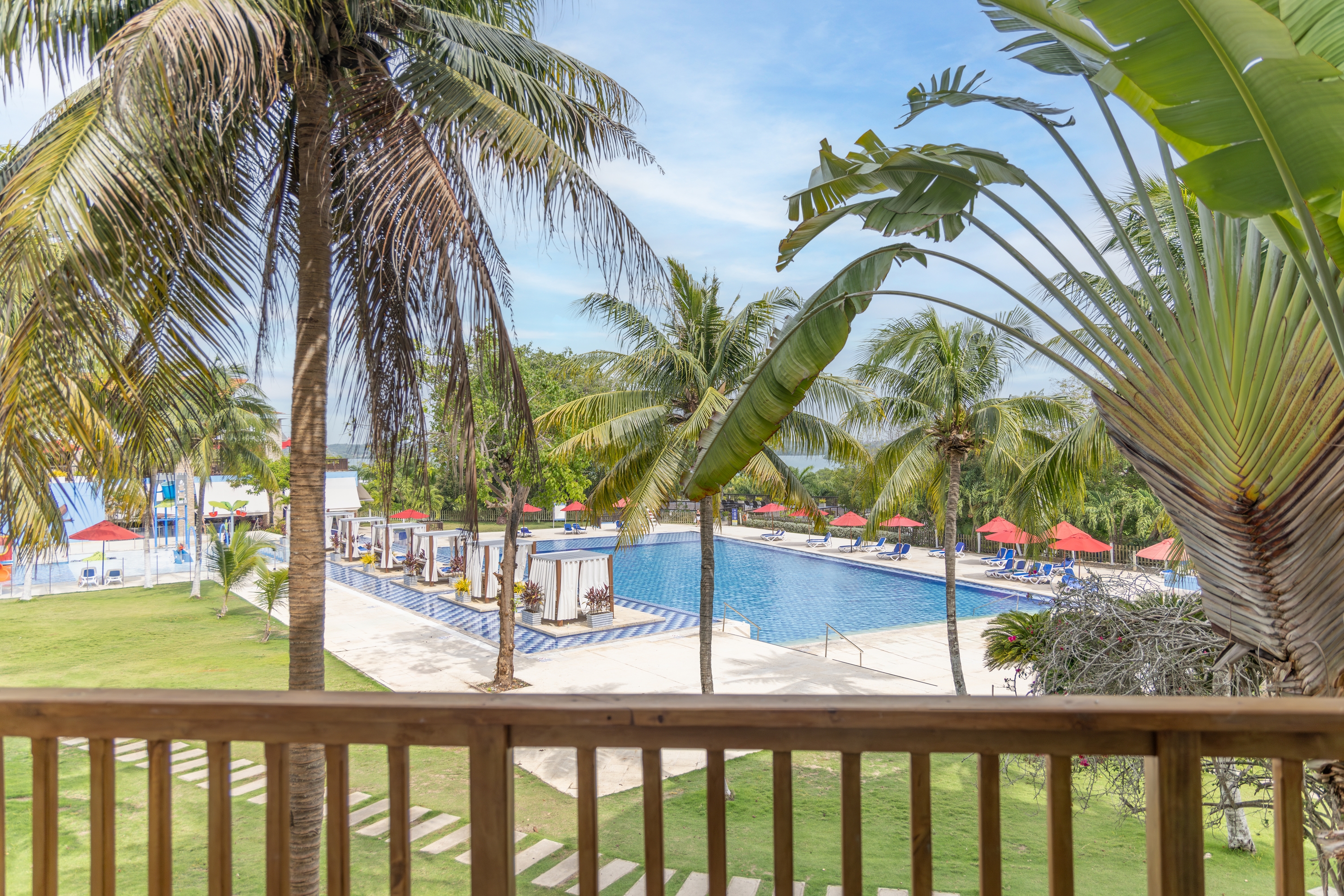 Guest room patio at the Decameron Baru, A Trademark All Inclusive in Cartagena, Other than US/Canada