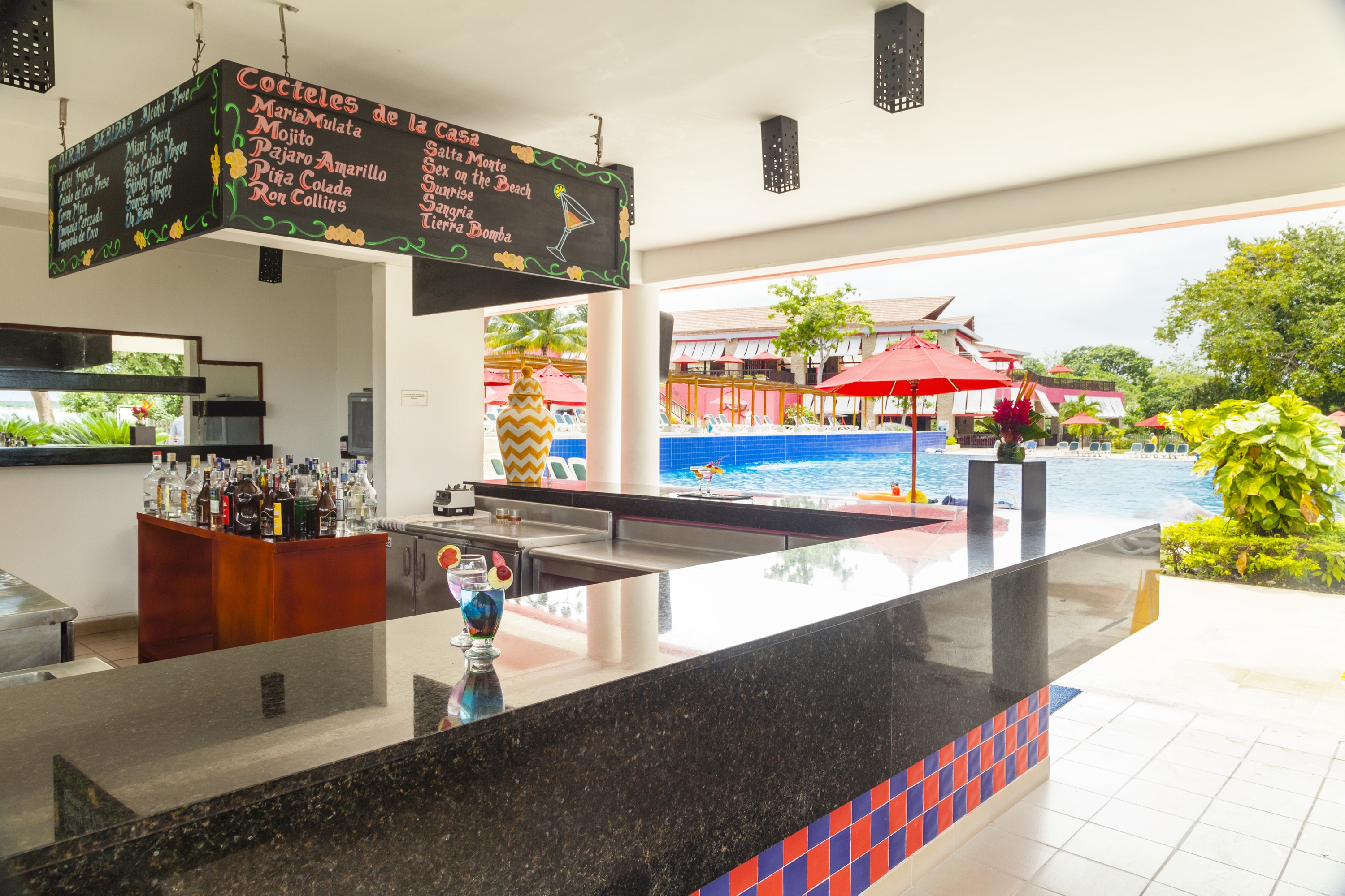 Pool bar at the Decameron Baru, A Trademark All Inclusive in Cartagena, Other than US/Canada