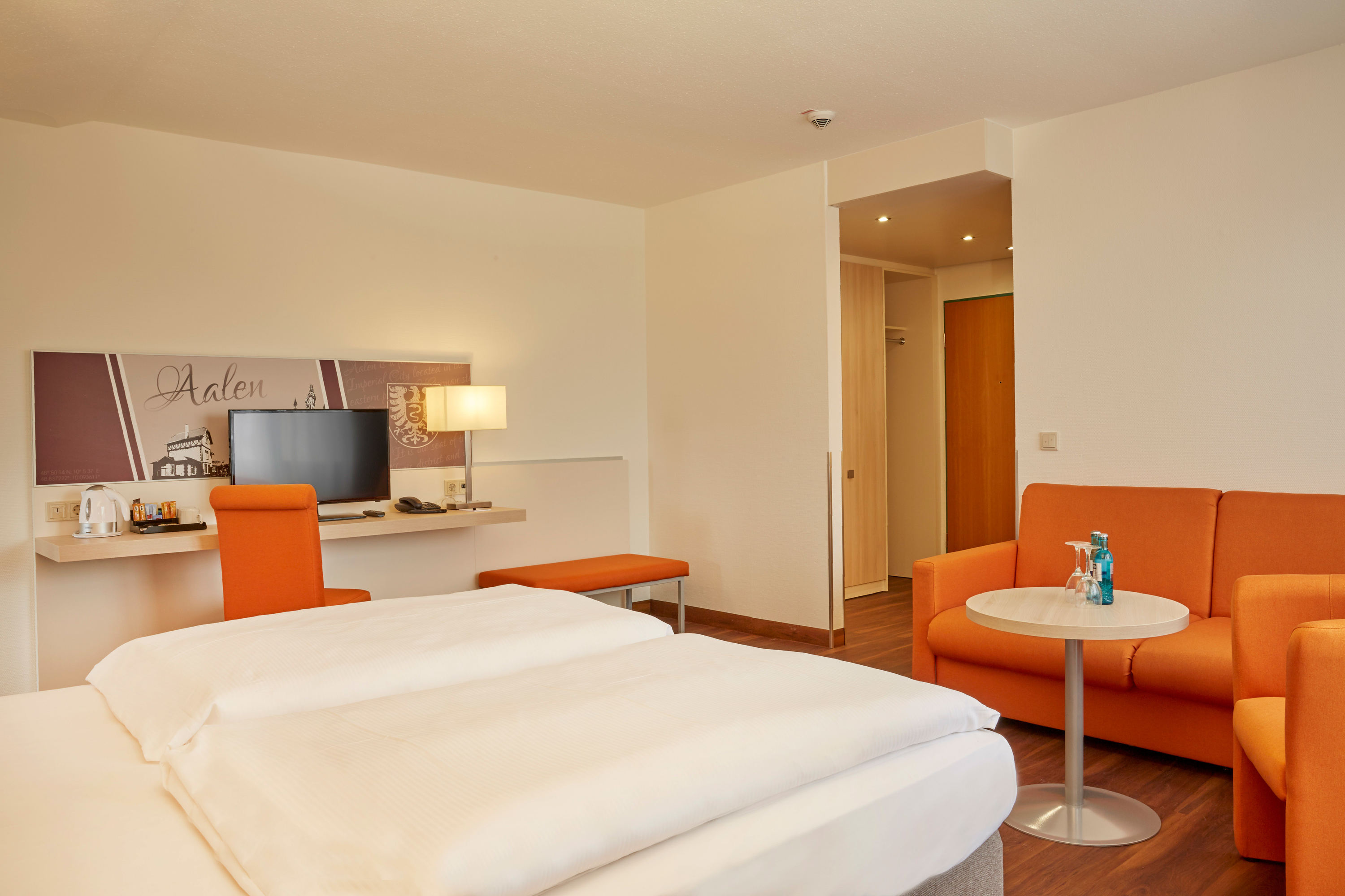 Guest room at the H+ Hotel Limes Thermen Aalen in Aalen, Other than US/Canada