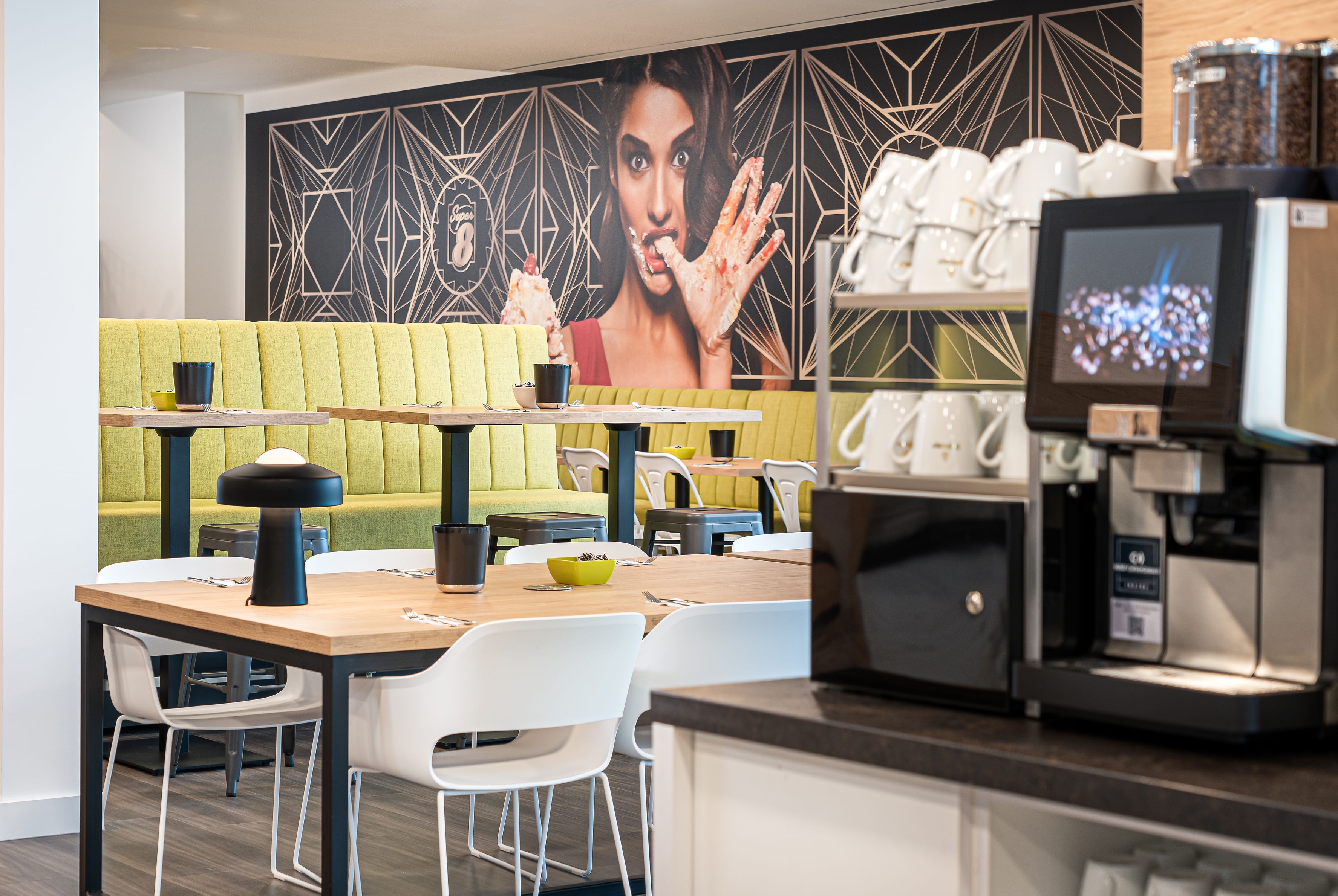 elaya hotel augsburg, Trademark by Wyndham restaurant breakfast area with seating in Augsburg, Other than US/Canada