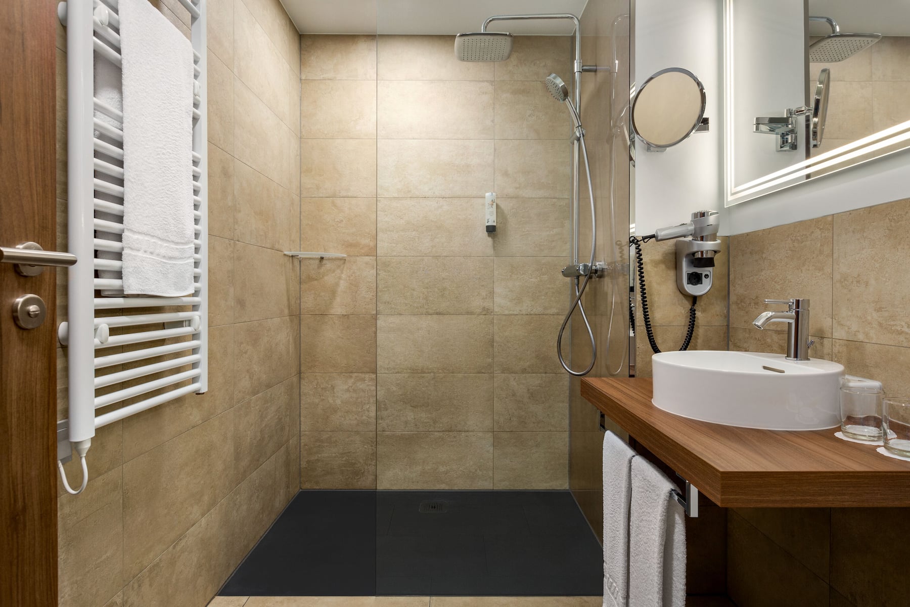 Guest room bath at the Amedia Munich Dachau, Trademark Collection by Wyndham in Dachau, Other than US/Canada