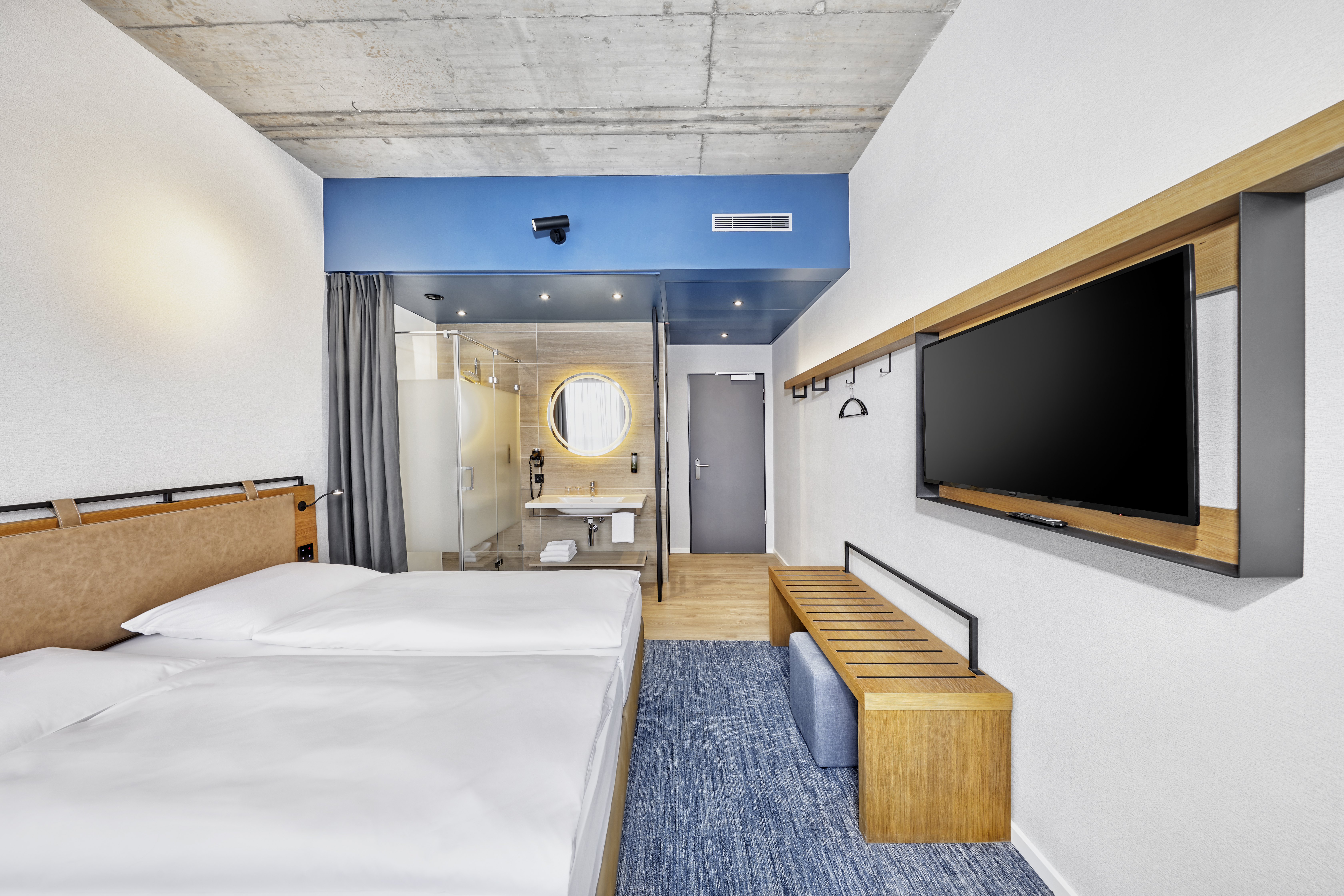 Guest room at the H2 Hotel Dusseldorf Seestern in Duesseldorf, Other than US/Canada