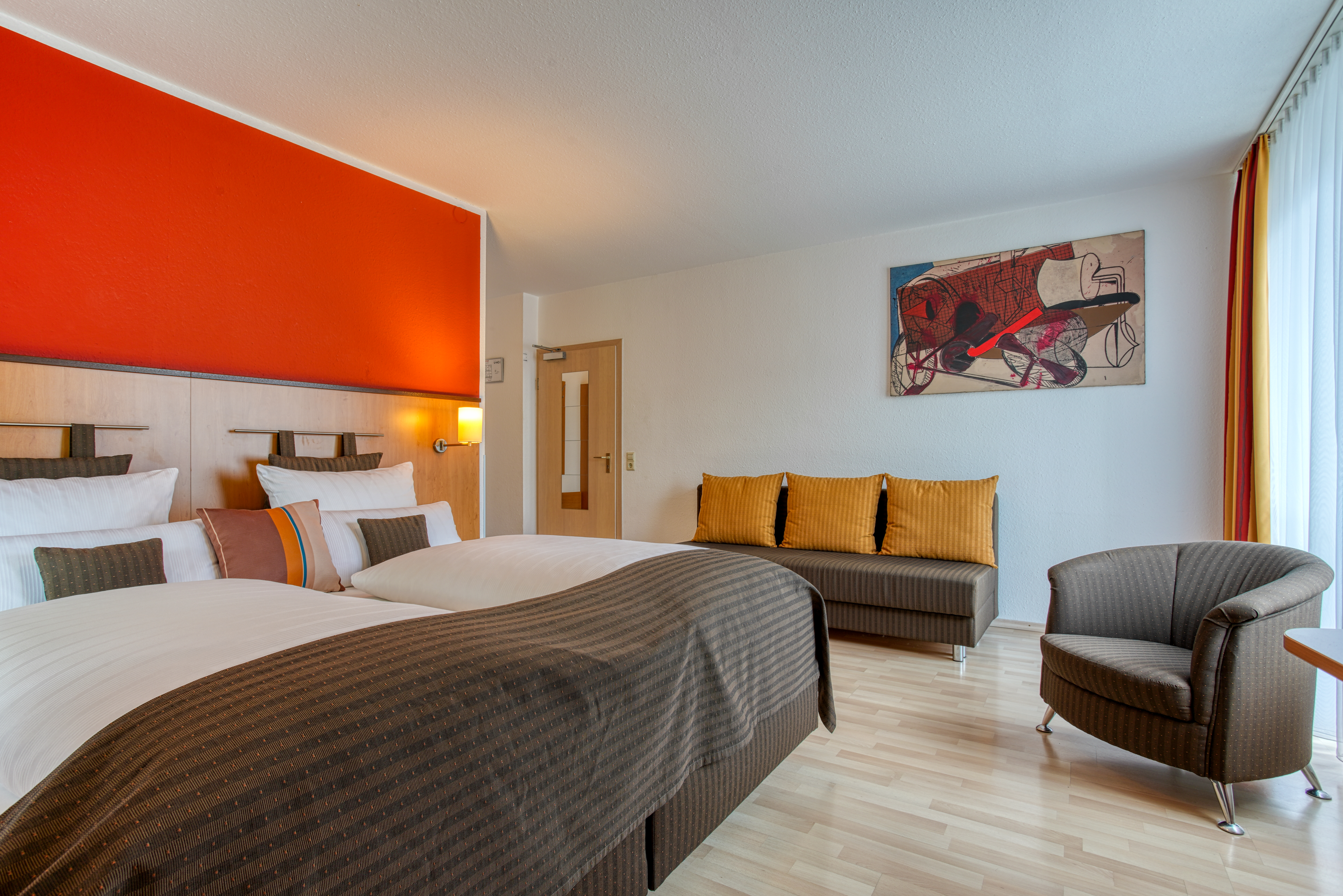 Guest room at the Centro Hotel U-NO1, Trademark Collection by Wyndham in Grossbettlingen, Other than US/Canada