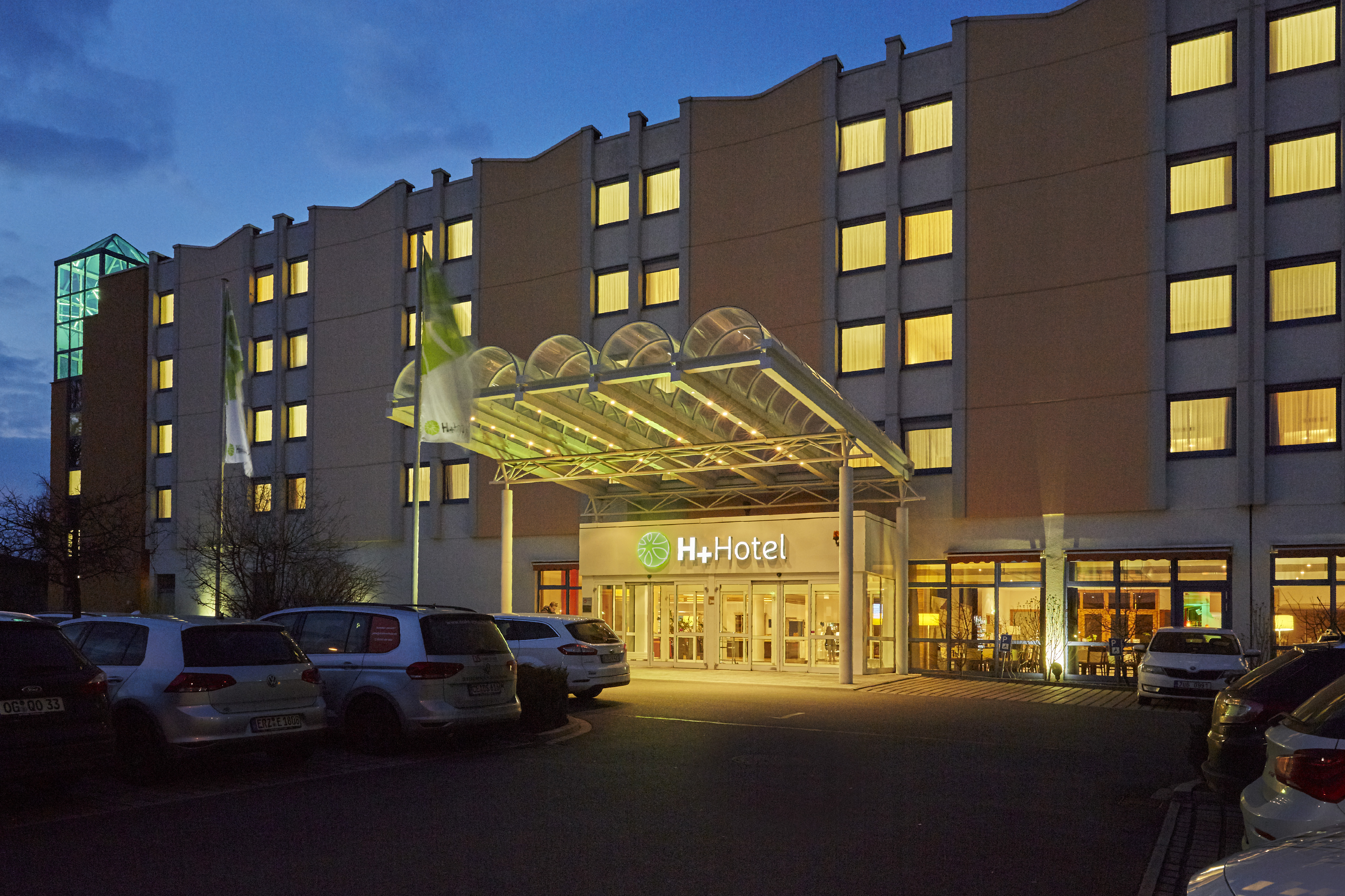 Exterior of H+ Hotel Leipzig-Halle hotel in Landsberg, Other than US/Canada