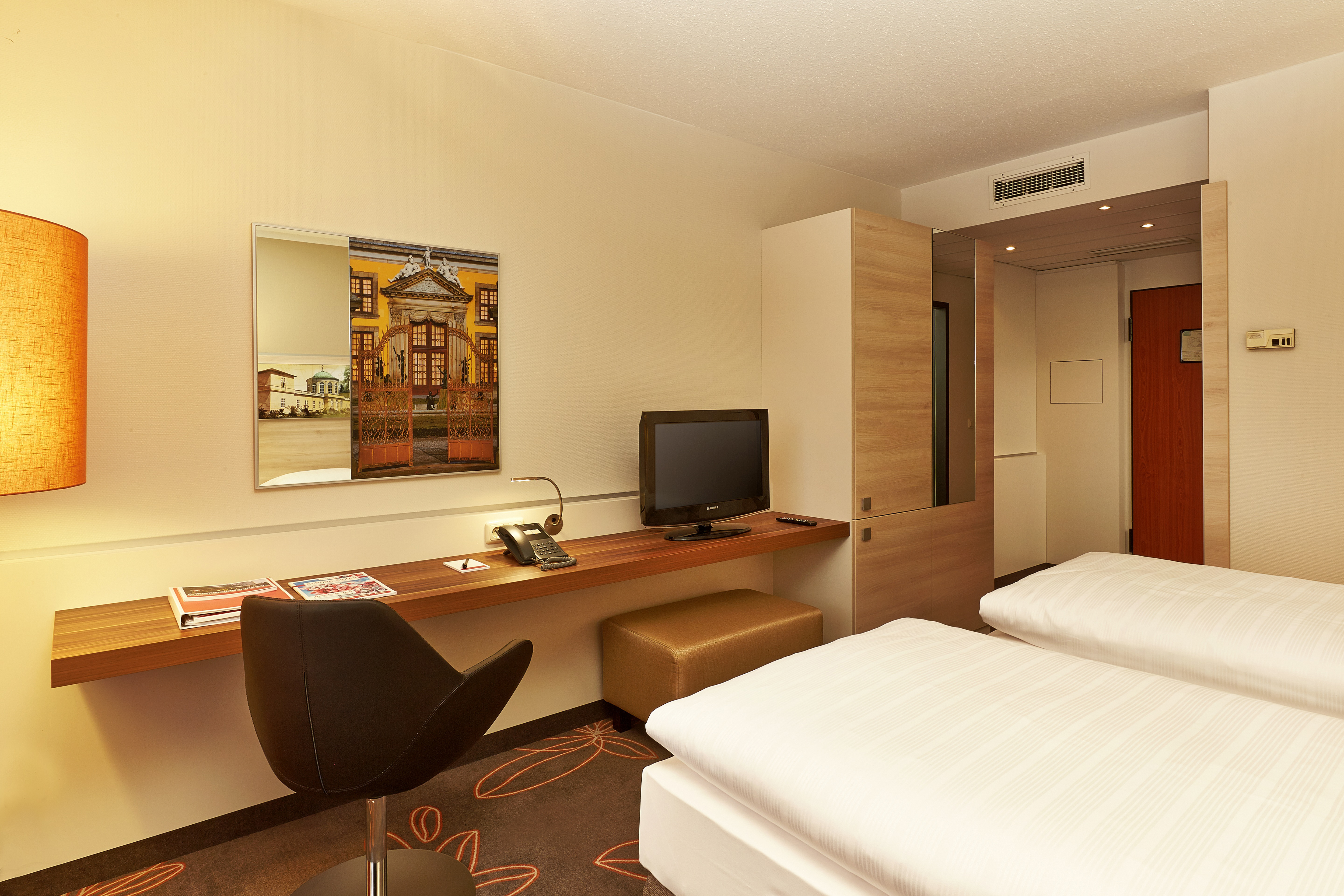 Guest room at the H+ Hotel Hannover in Hannover, Other than US/Canada