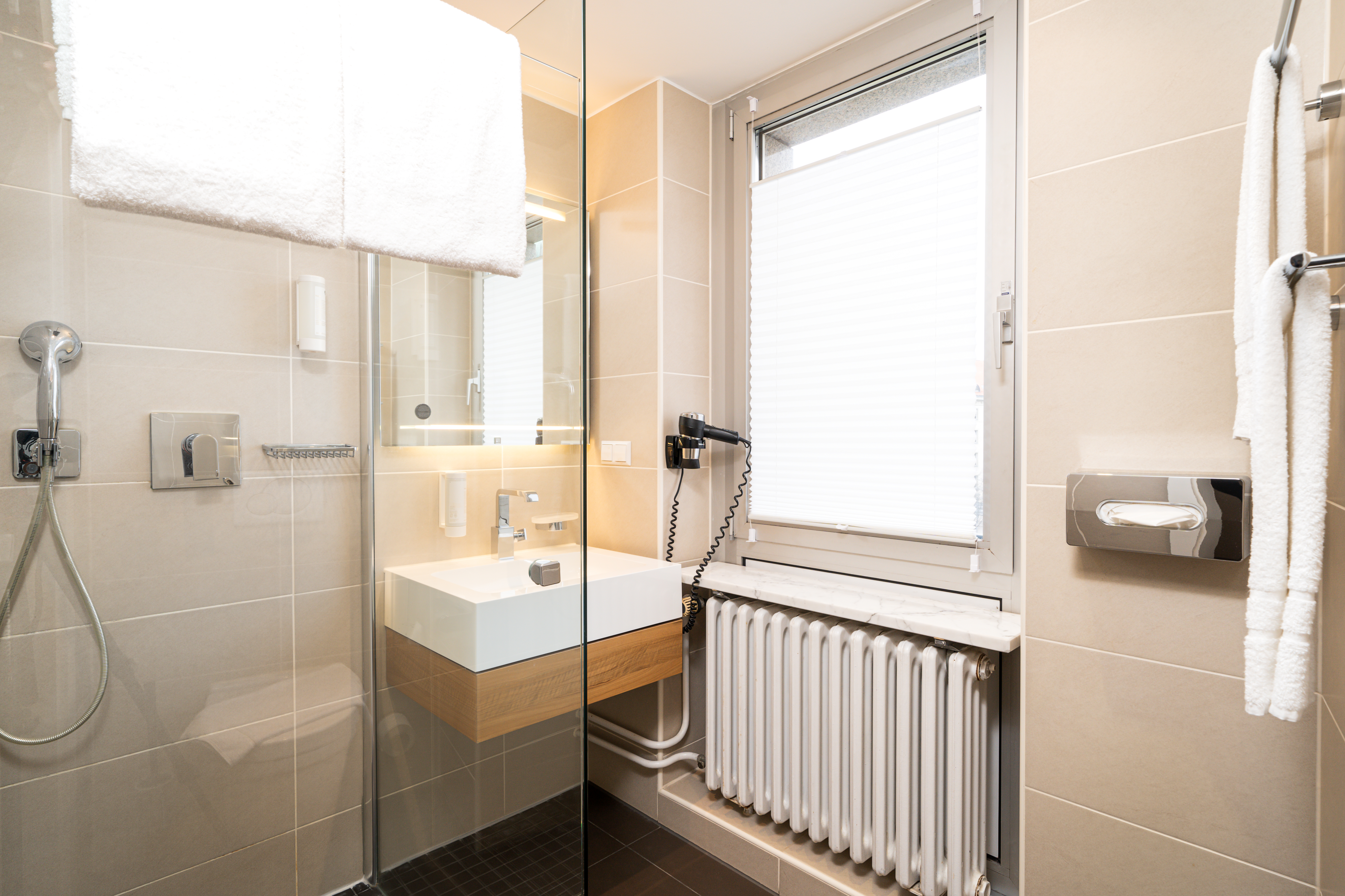 Guest room bath at the elaya hotel hannover city, Trademark by Wyndham in Hannover, Other than US/Canada