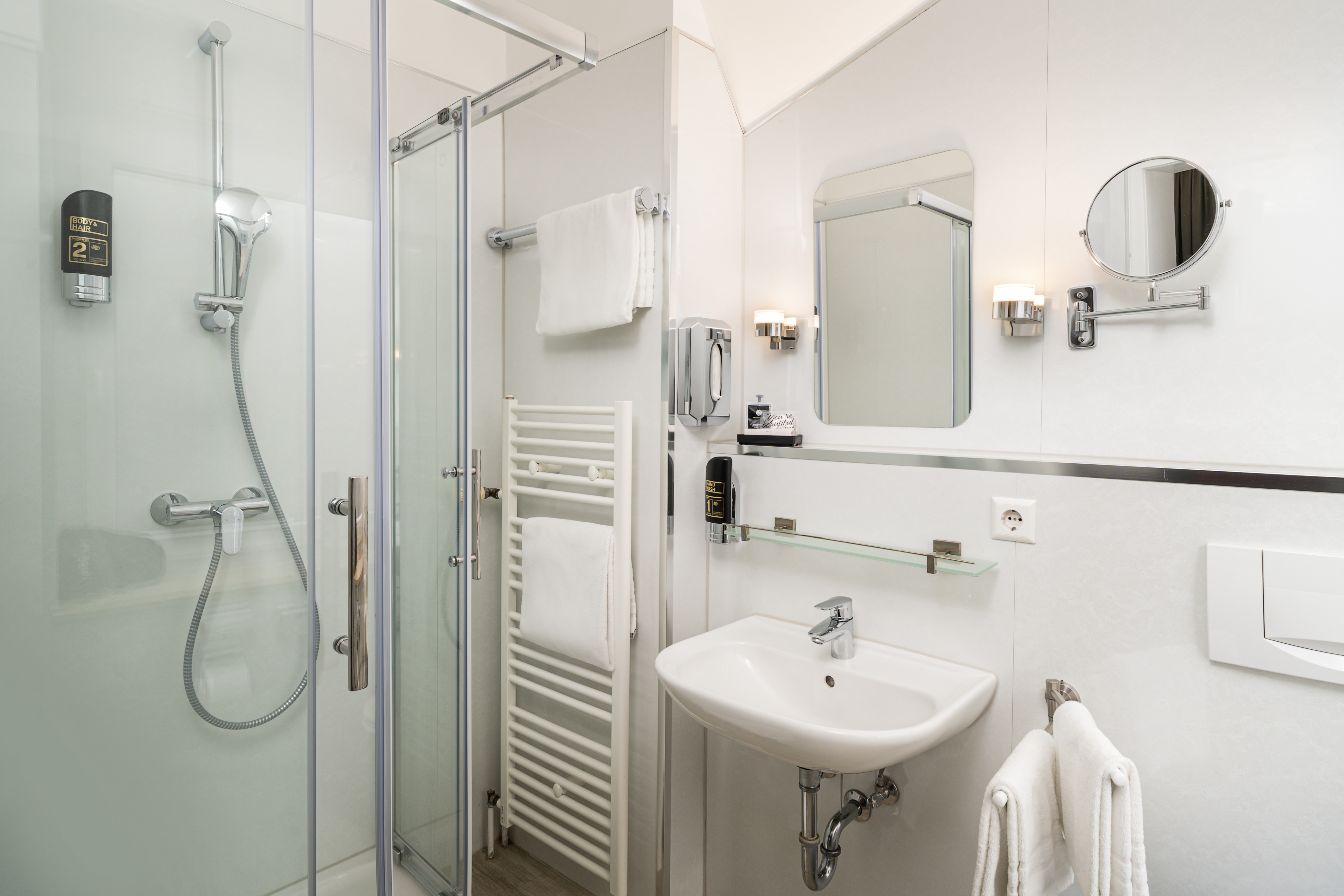 Guest room bath at the Arthotel ANA Eden Karlsruhe, Trademark Collection by Wyndham in Karlsruhe, Other than US/Canada