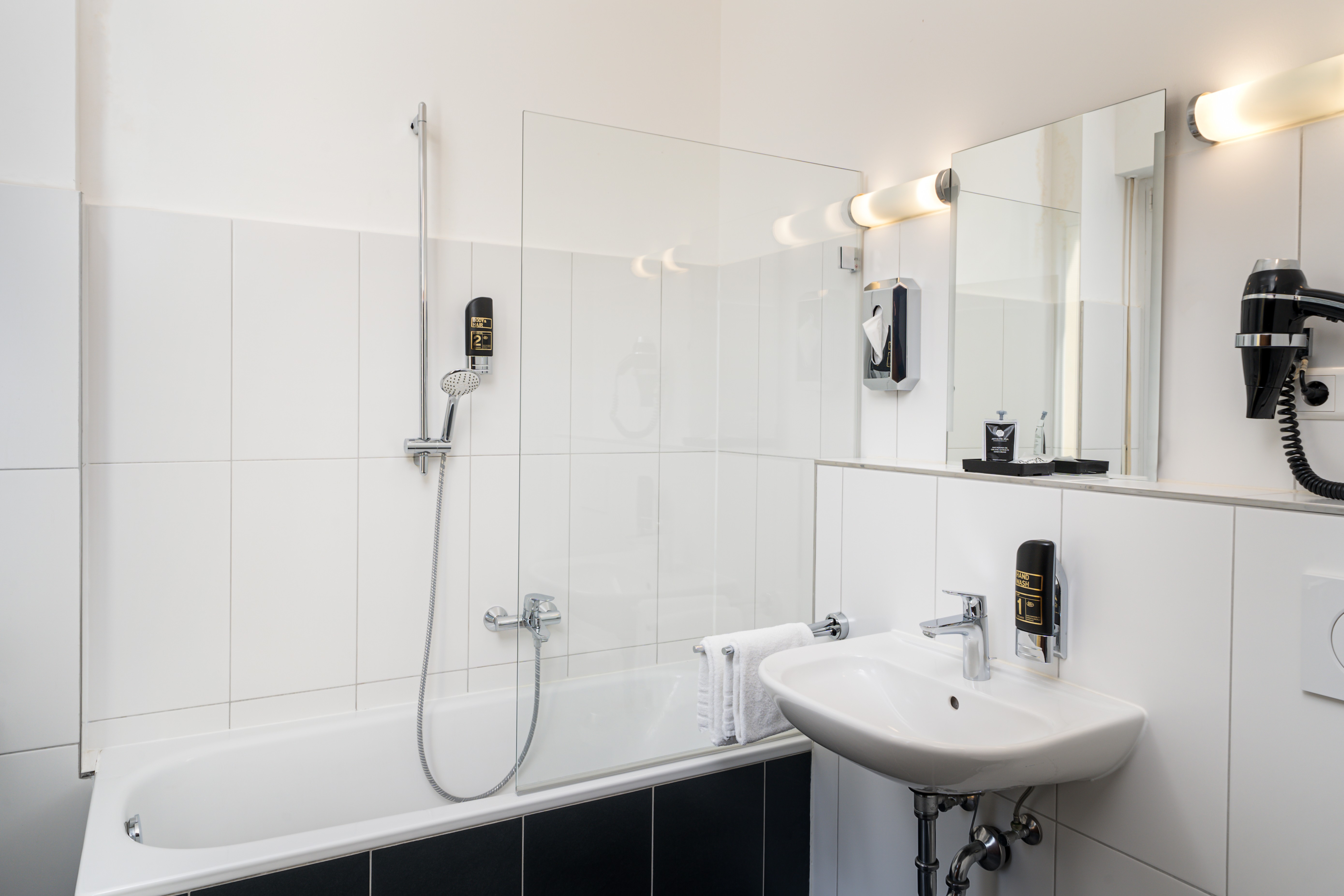 Guest room bath at the Arthotel ANA Eden Karlsruhe, Trademark Collection by Wyndham in Karlsruhe, Other than US/Canada