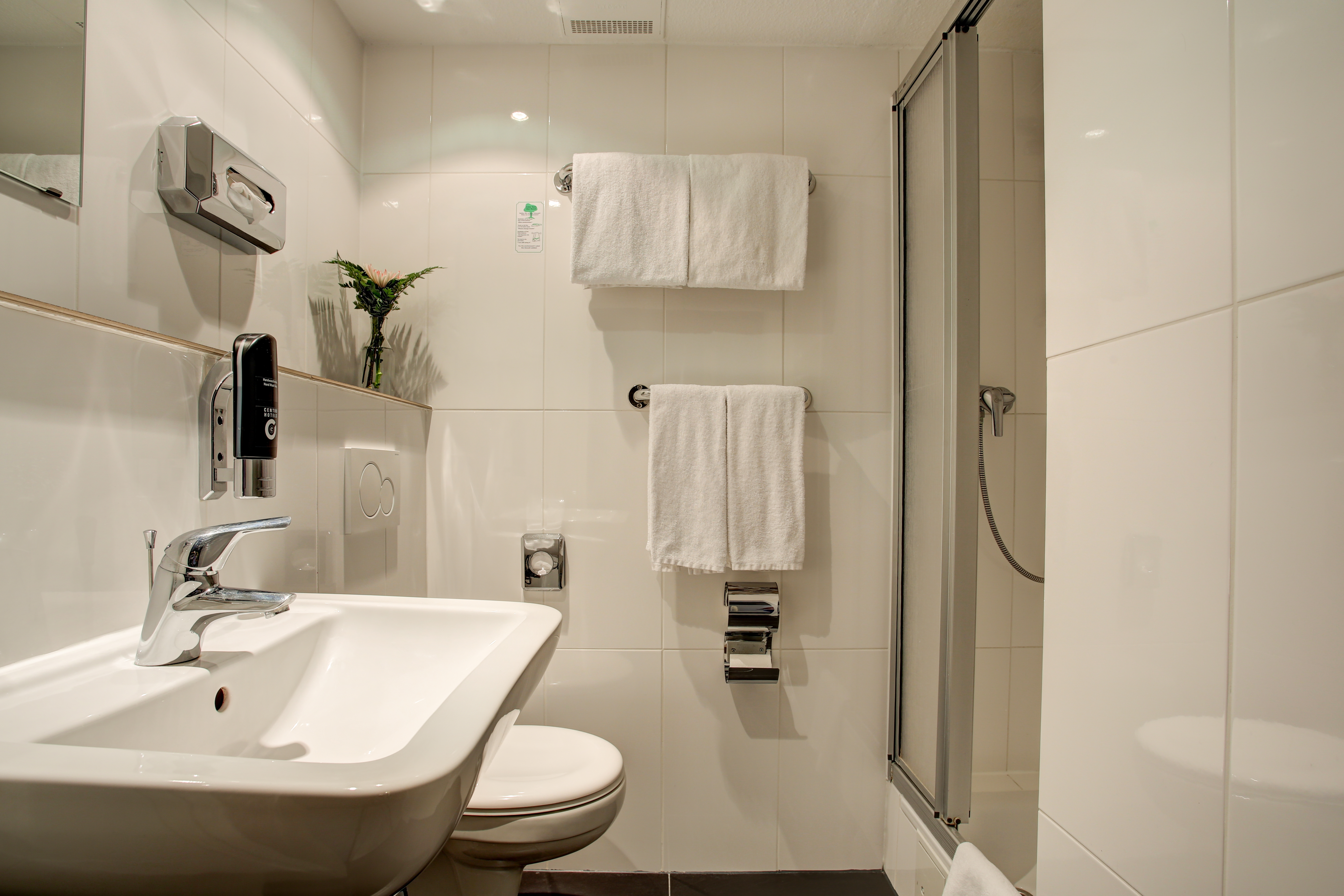 Guest room bath at the Boutique 003 Koln am DOM, Trademark Collection by Wyndham in Koeln, Other than US/Canada