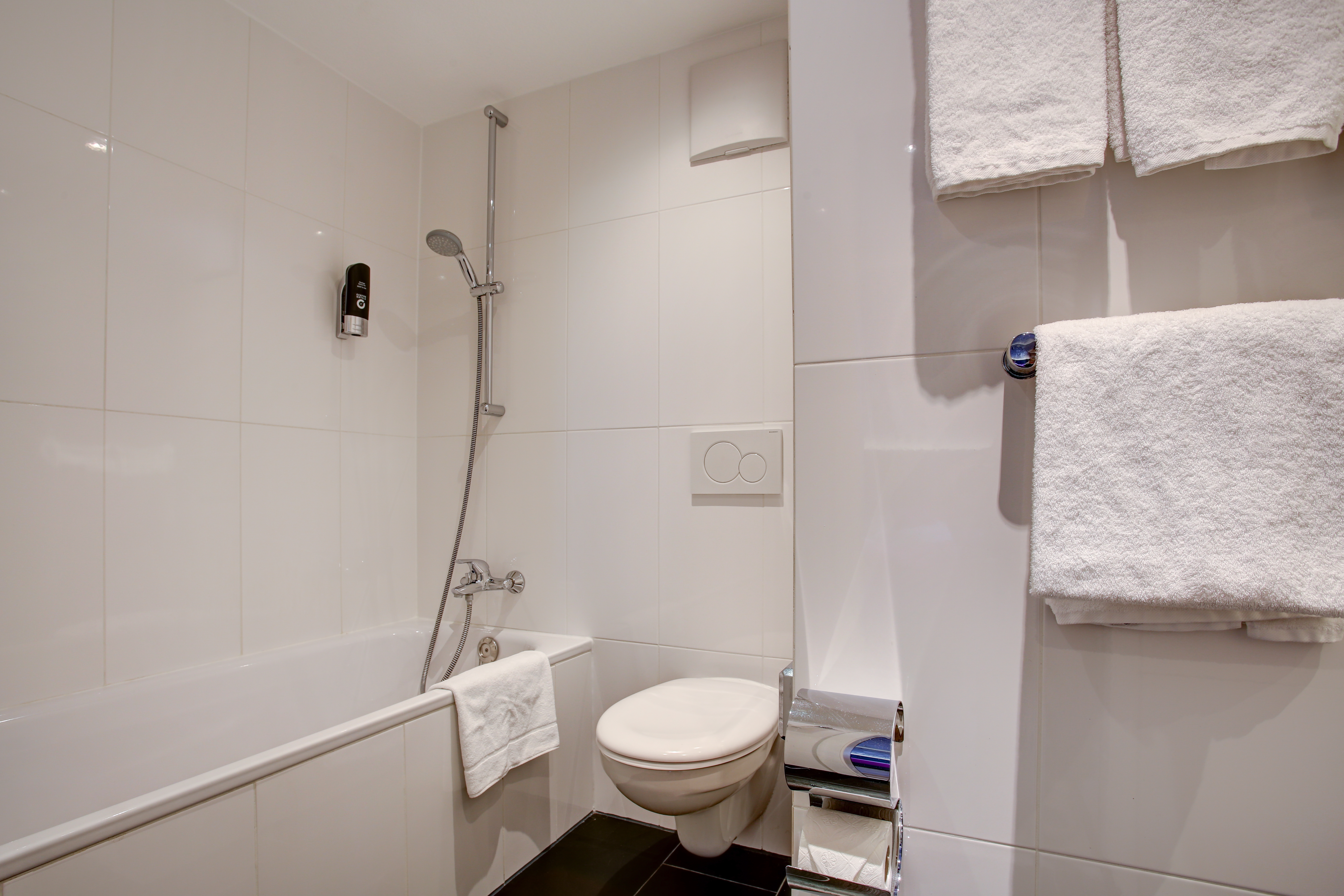 Guest room bath at the Boutique 003 Koln am DOM, Trademark Collection by Wyndham in Koeln, Other than US/Canada