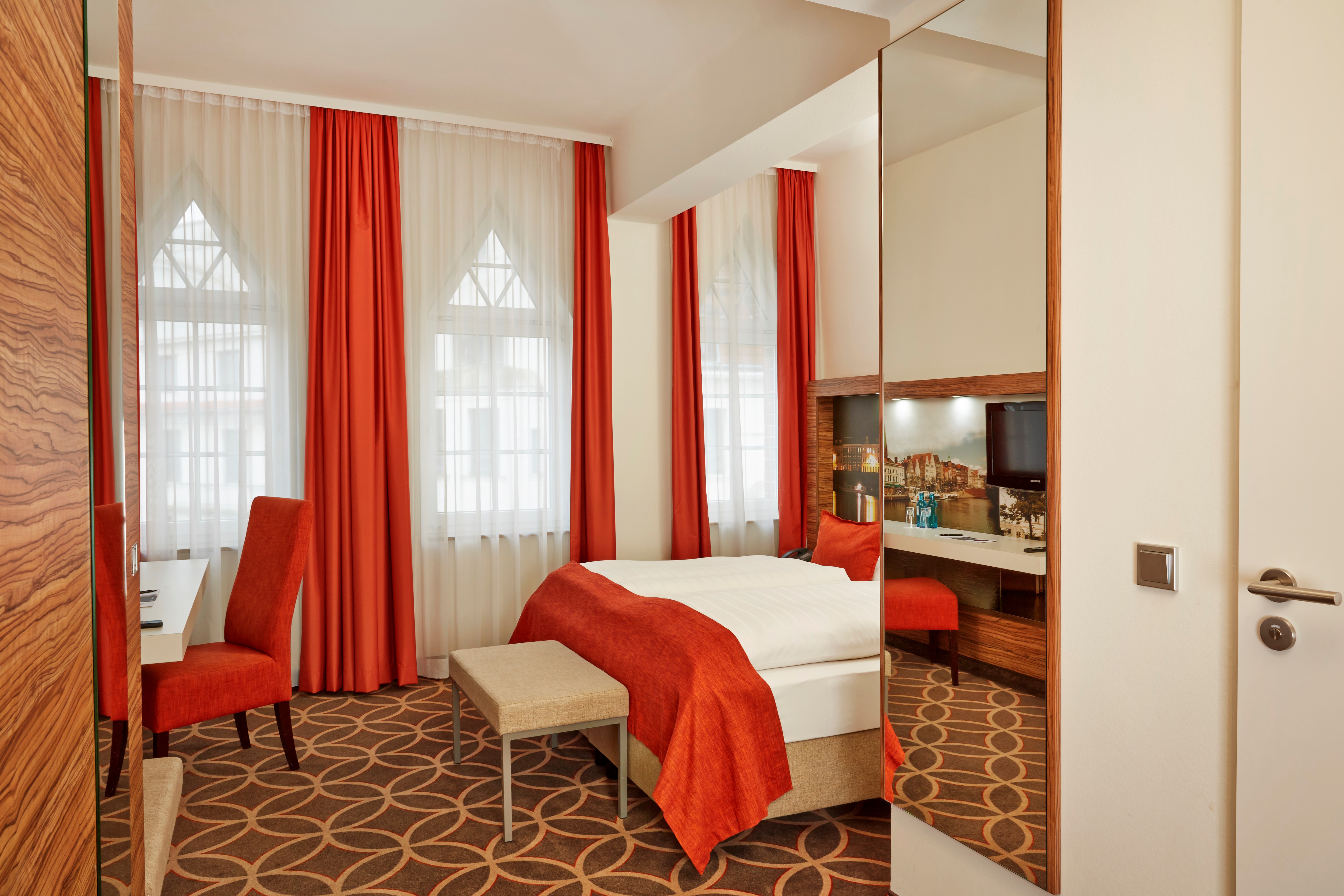 Guest room at the H+ Hotel Lubeck in Luebeck, Other than US/Canada