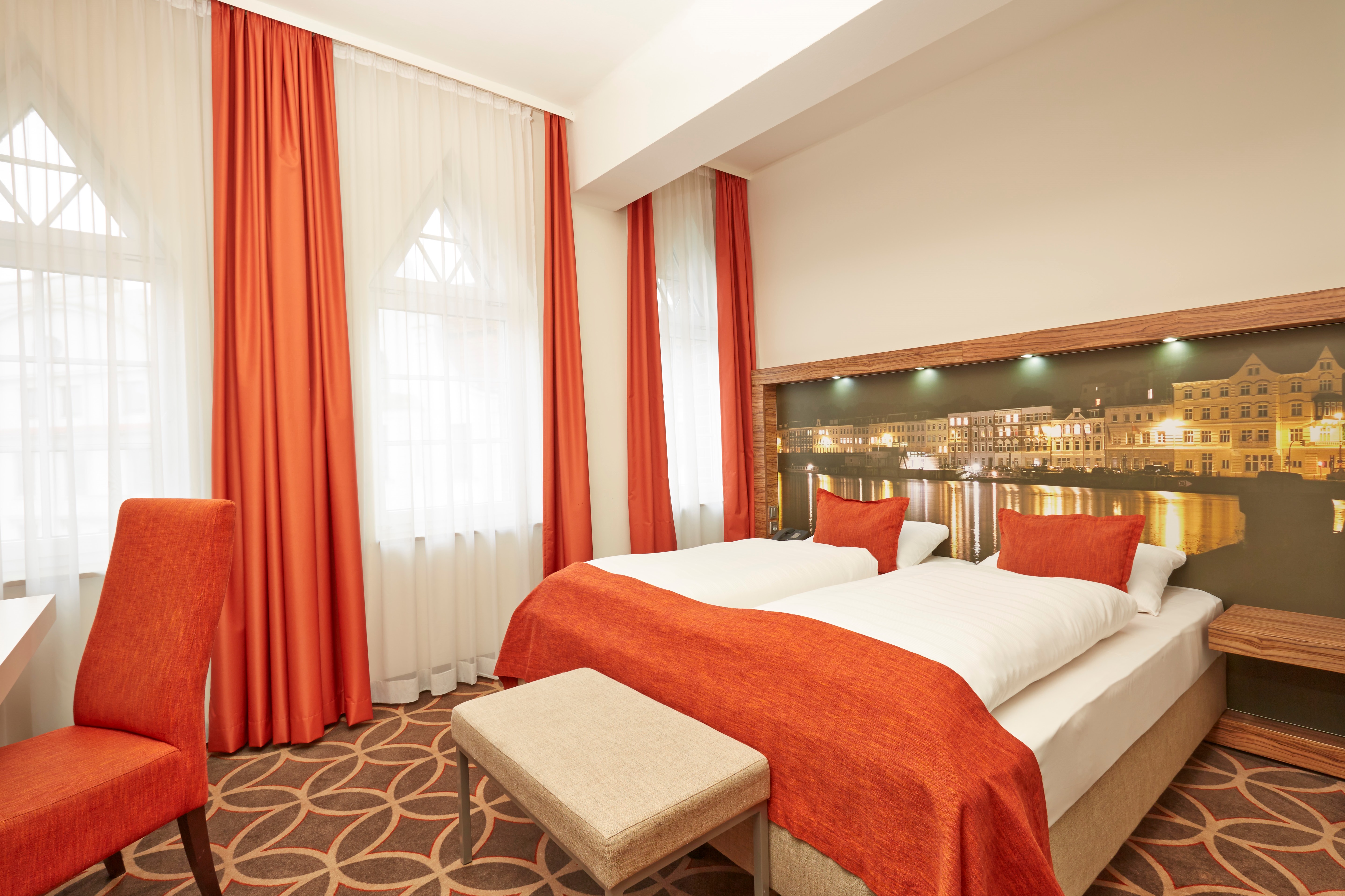 Guest room at the H+ Hotel Lubeck in Luebeck, Other than US/Canada