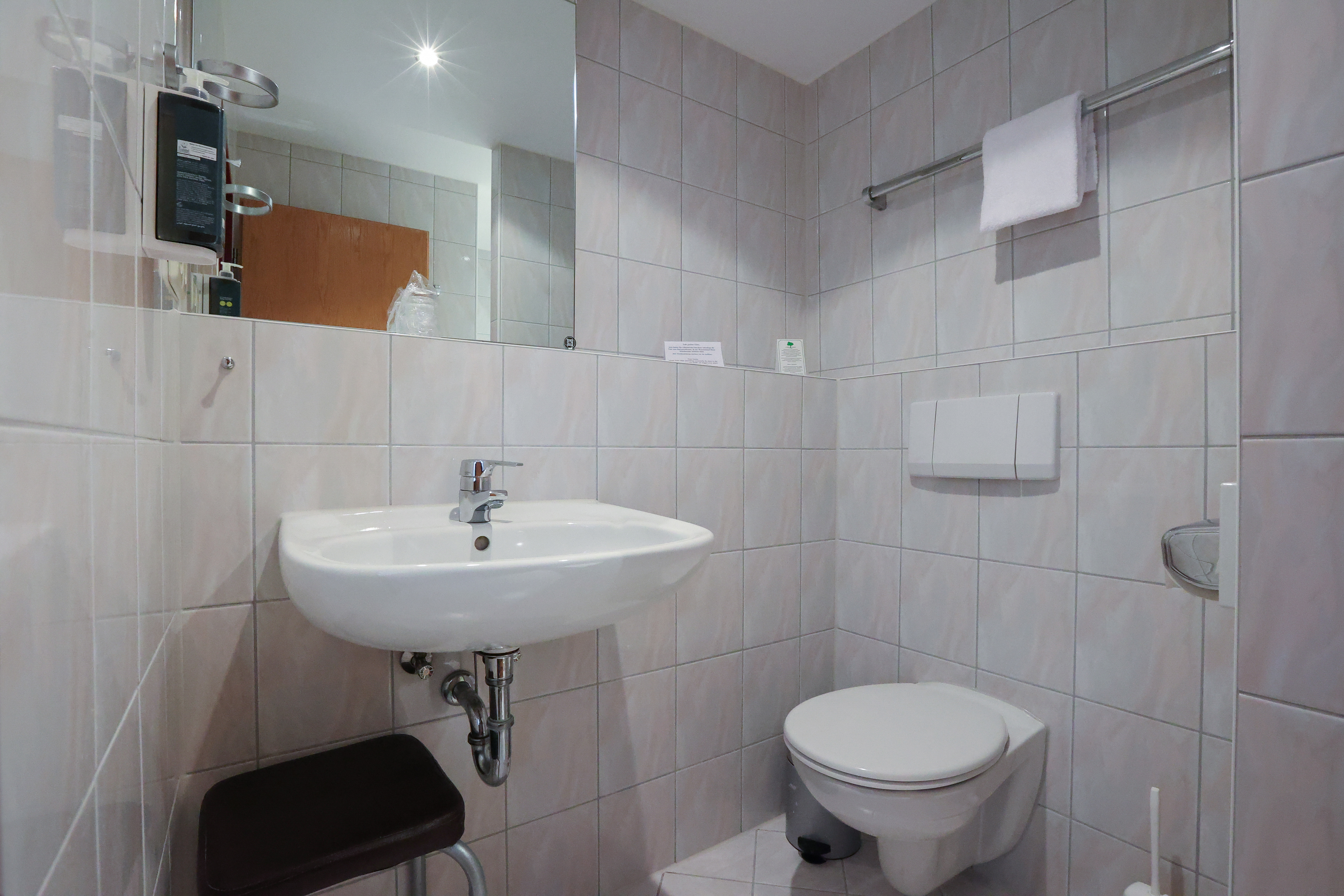 Guest room bath at the ANA Panorama, Trademark Collection by Wyndham in Marktoberdorf, Other than US/Canada