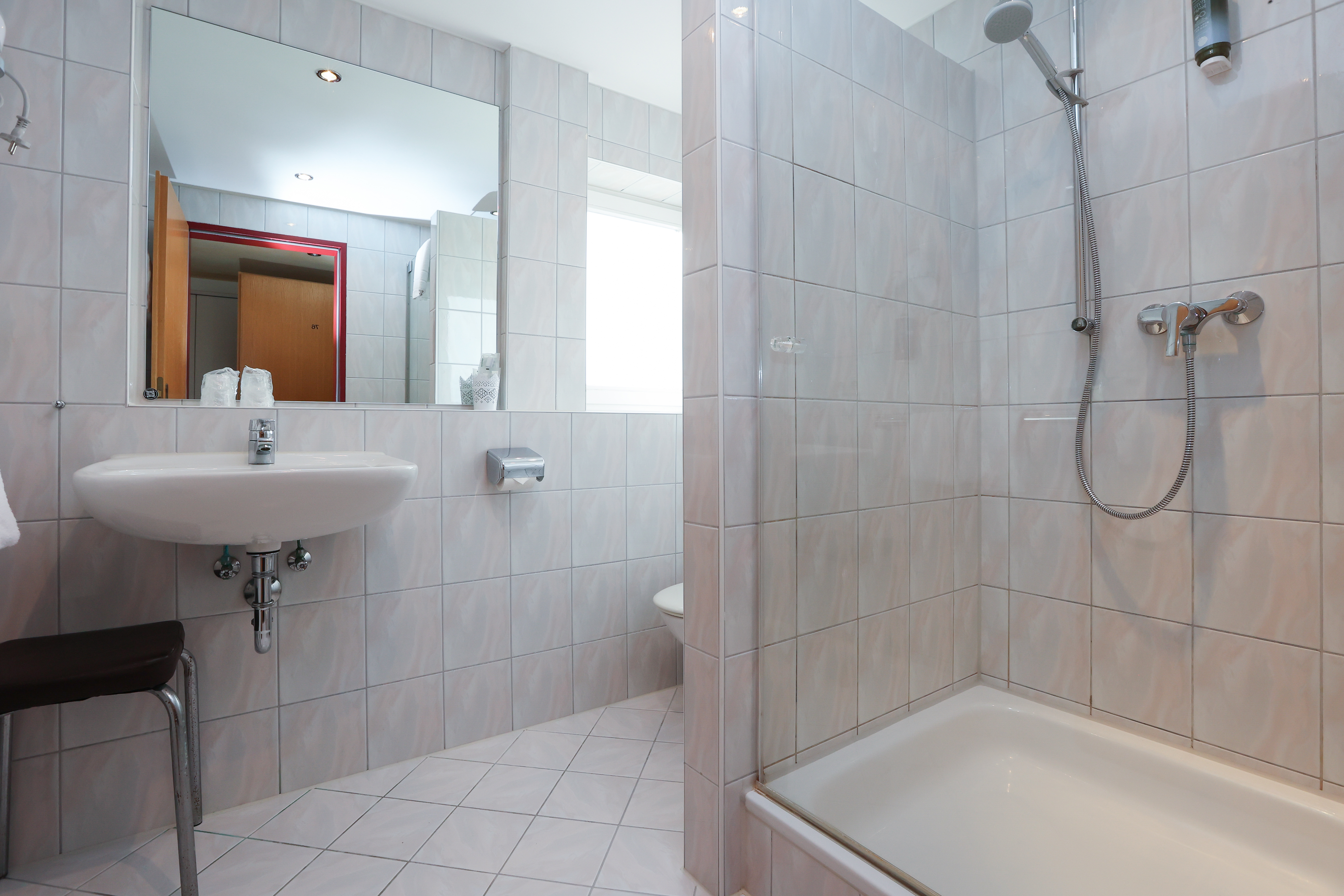 Guest room bath at the ANA Panorama, Trademark Collection by Wyndham in Marktoberdorf, Other than US/Canada